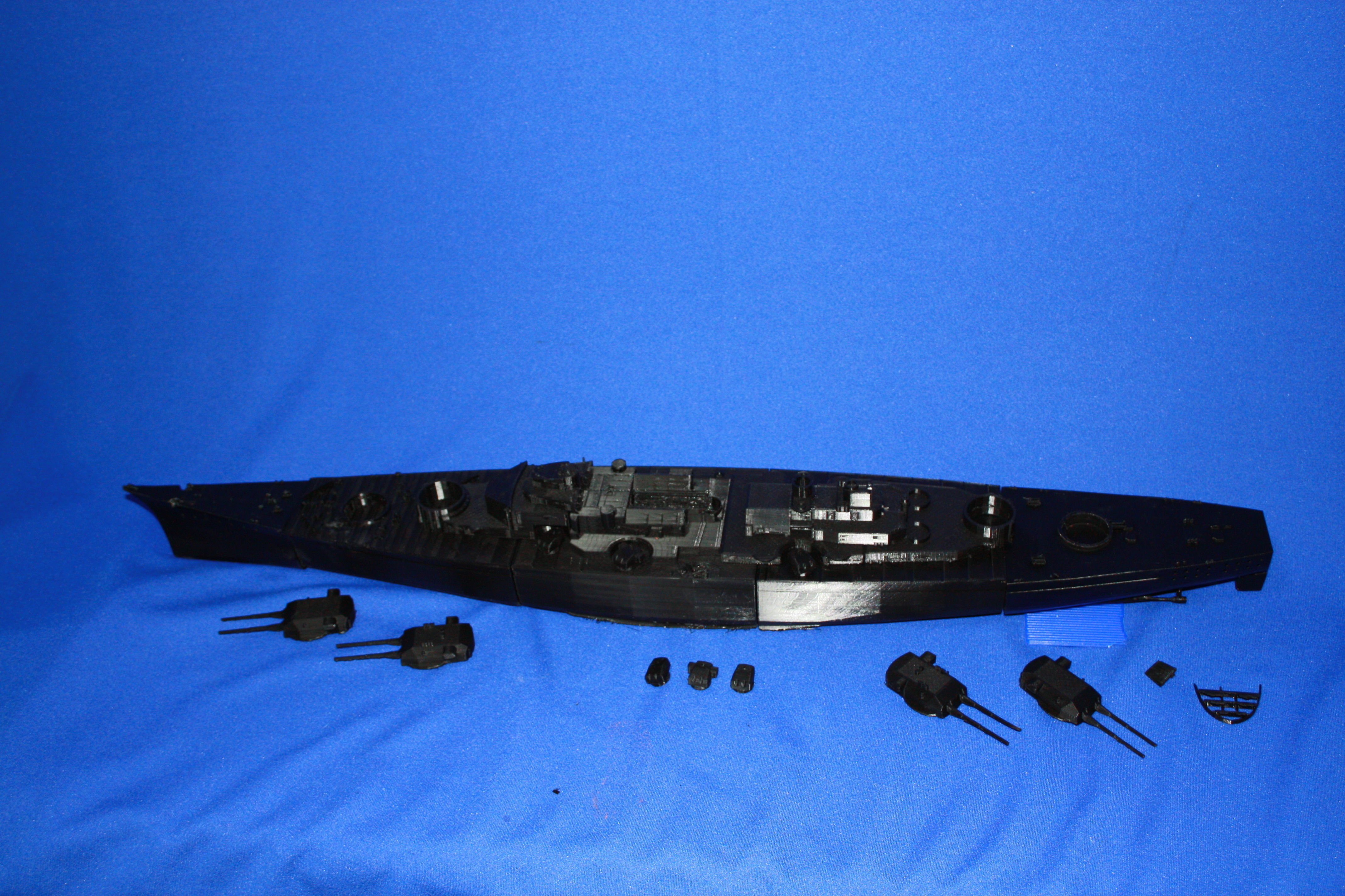 The sunk german battleship Bismarck 3D print model_11