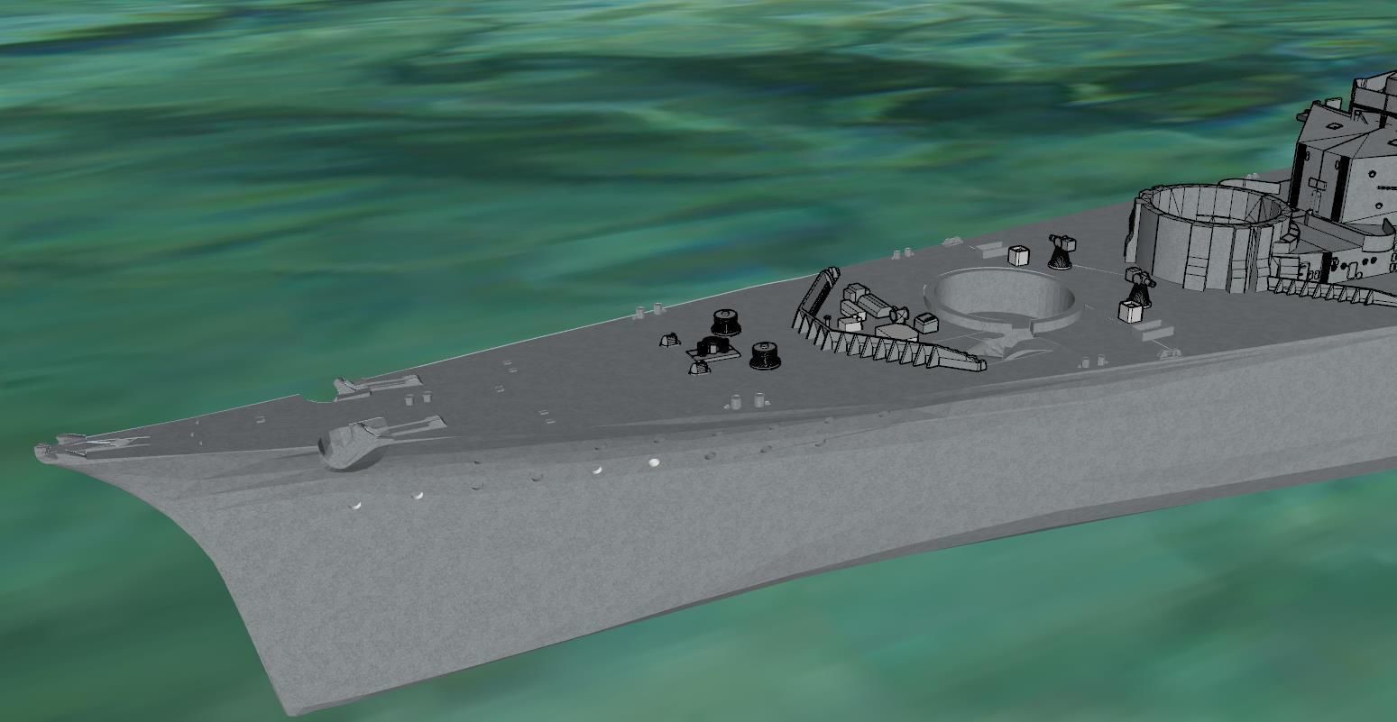 The sunk german battleship Bismarck 3D print model_5