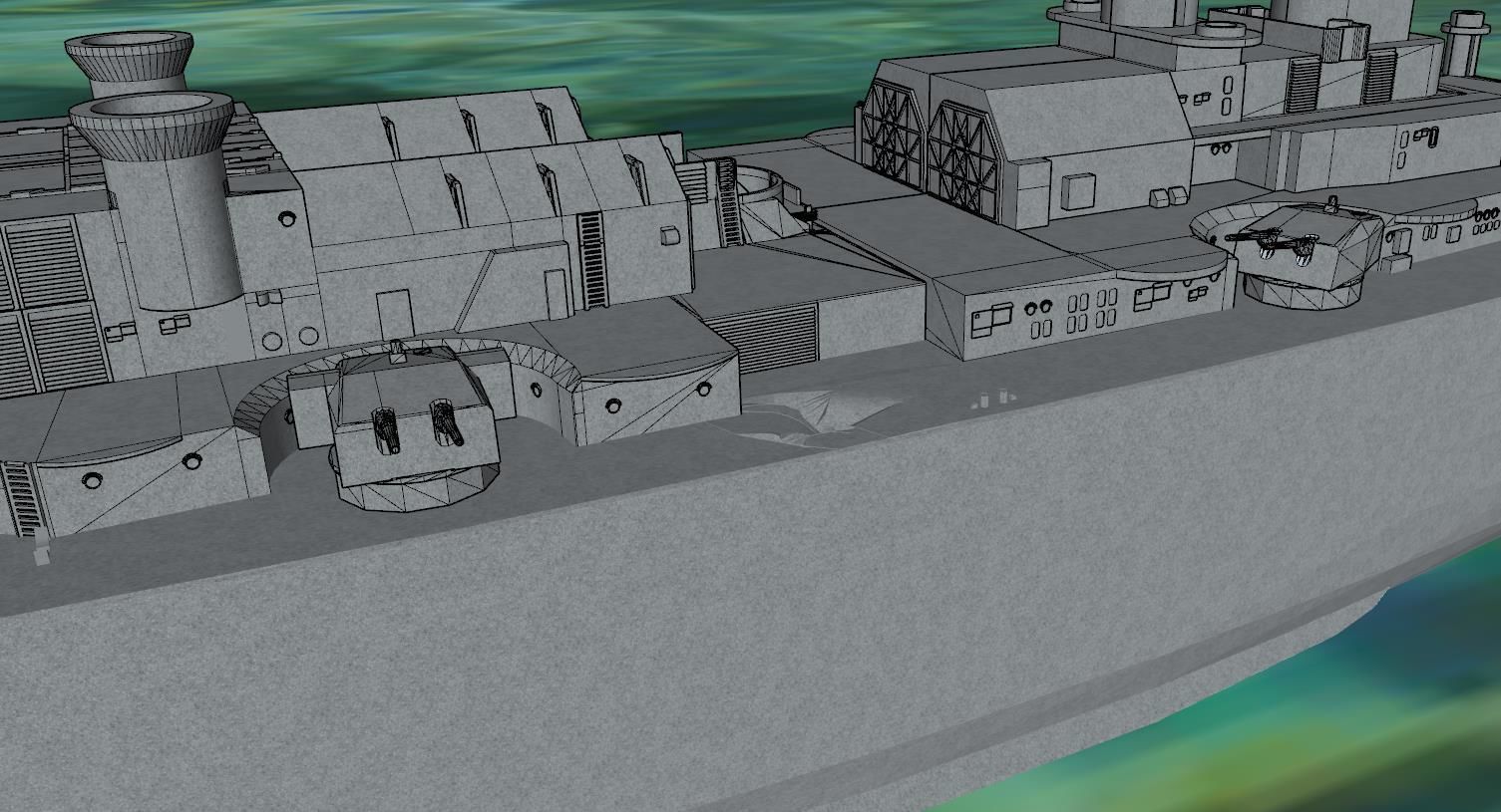 The sunk german battleship Bismarck 3D print model_7