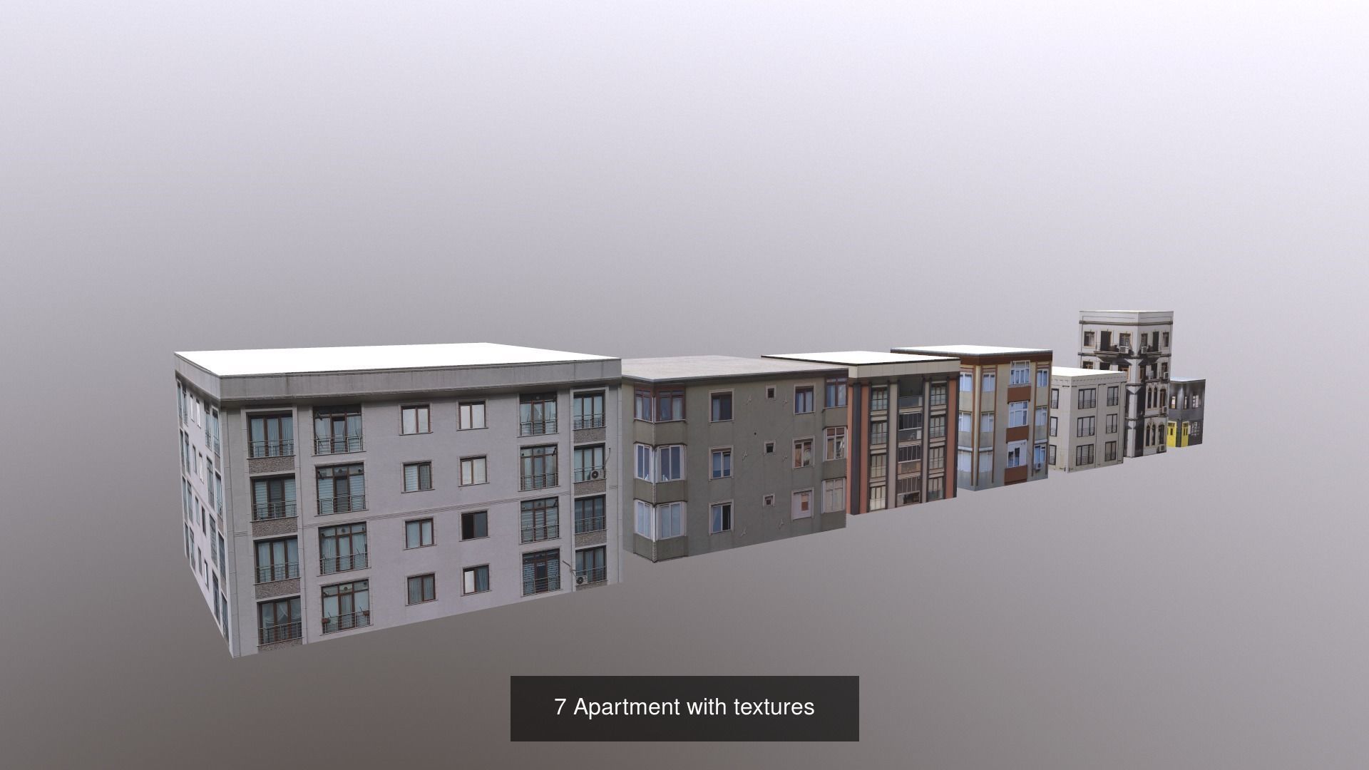 25 apartments low poly  3D Model Collection_1