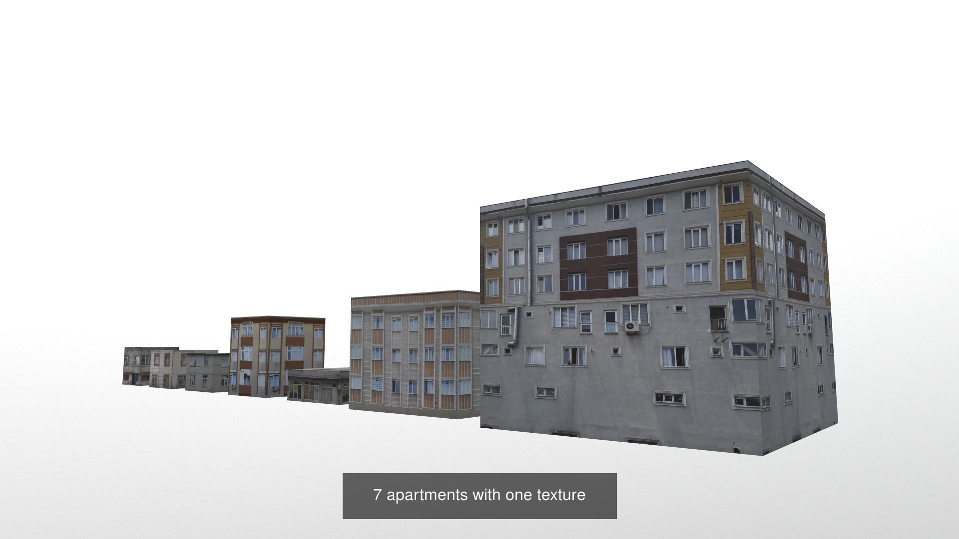 25 apartments low poly  3D Model Collection_4