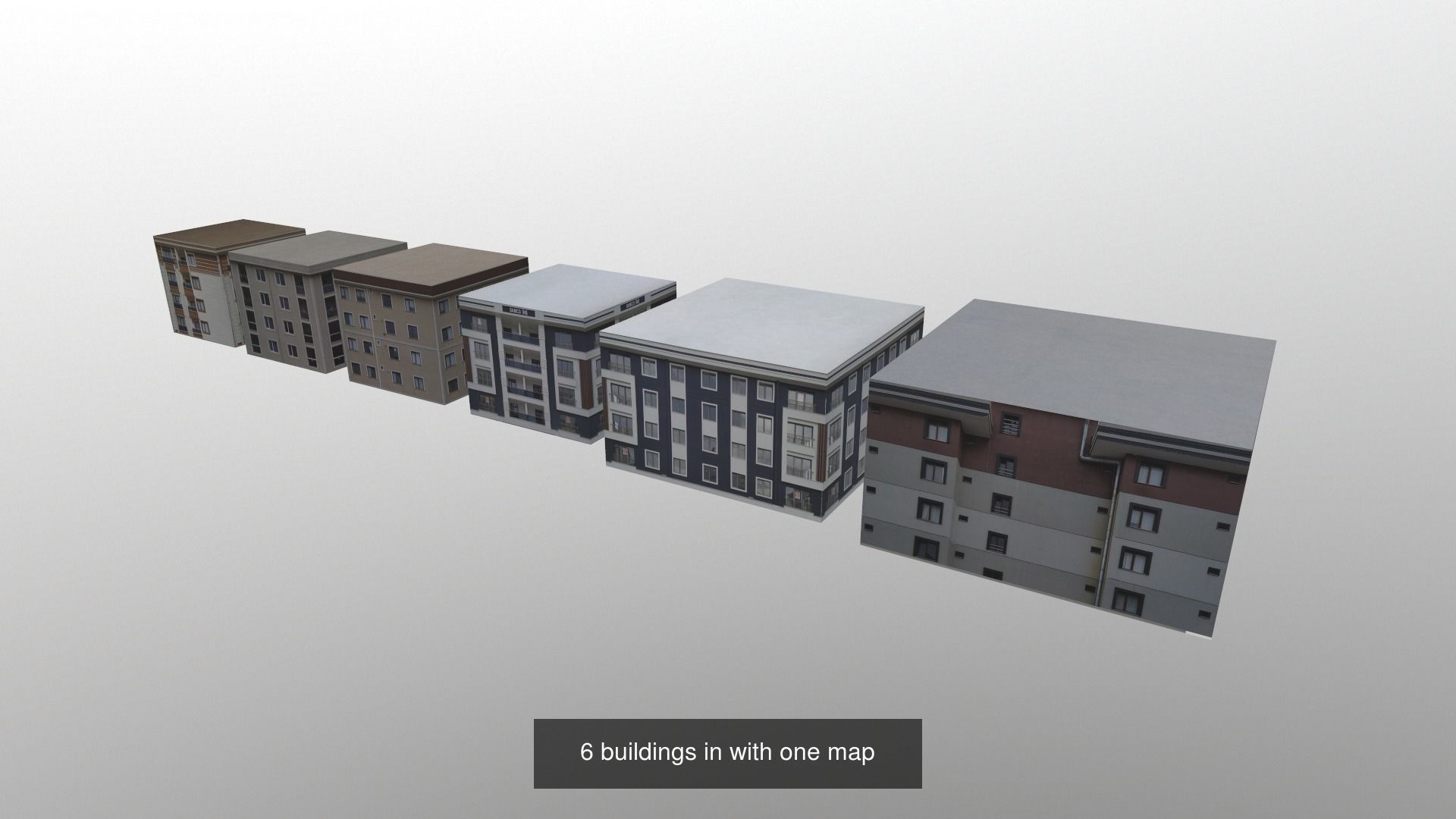 25 apartments low poly  3D Model Collection_2