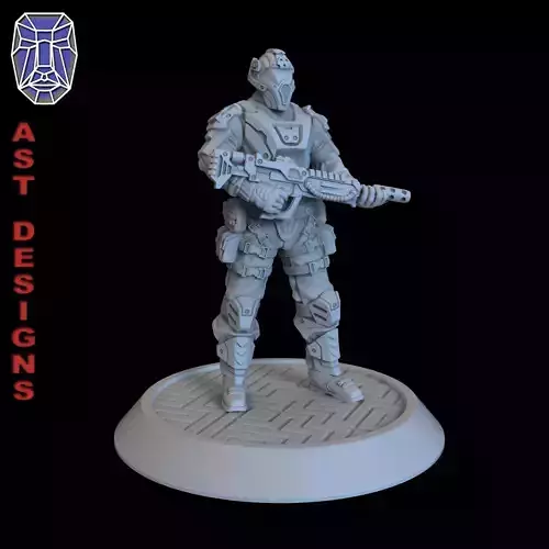 sci fi Miniature 1-0 soldier warrior Miniature