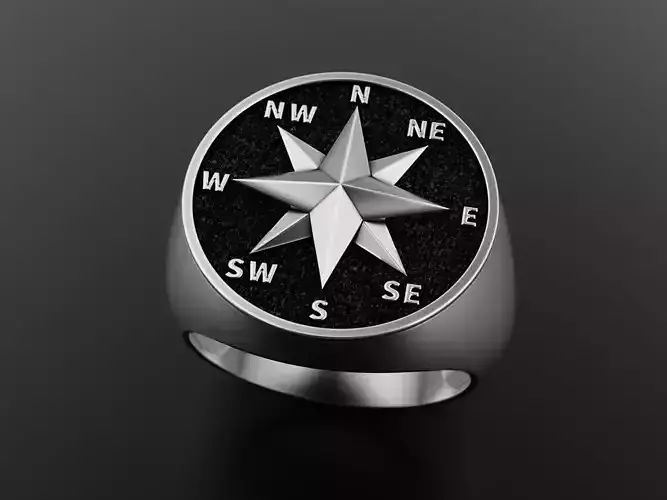 Wind rose ring compass 3