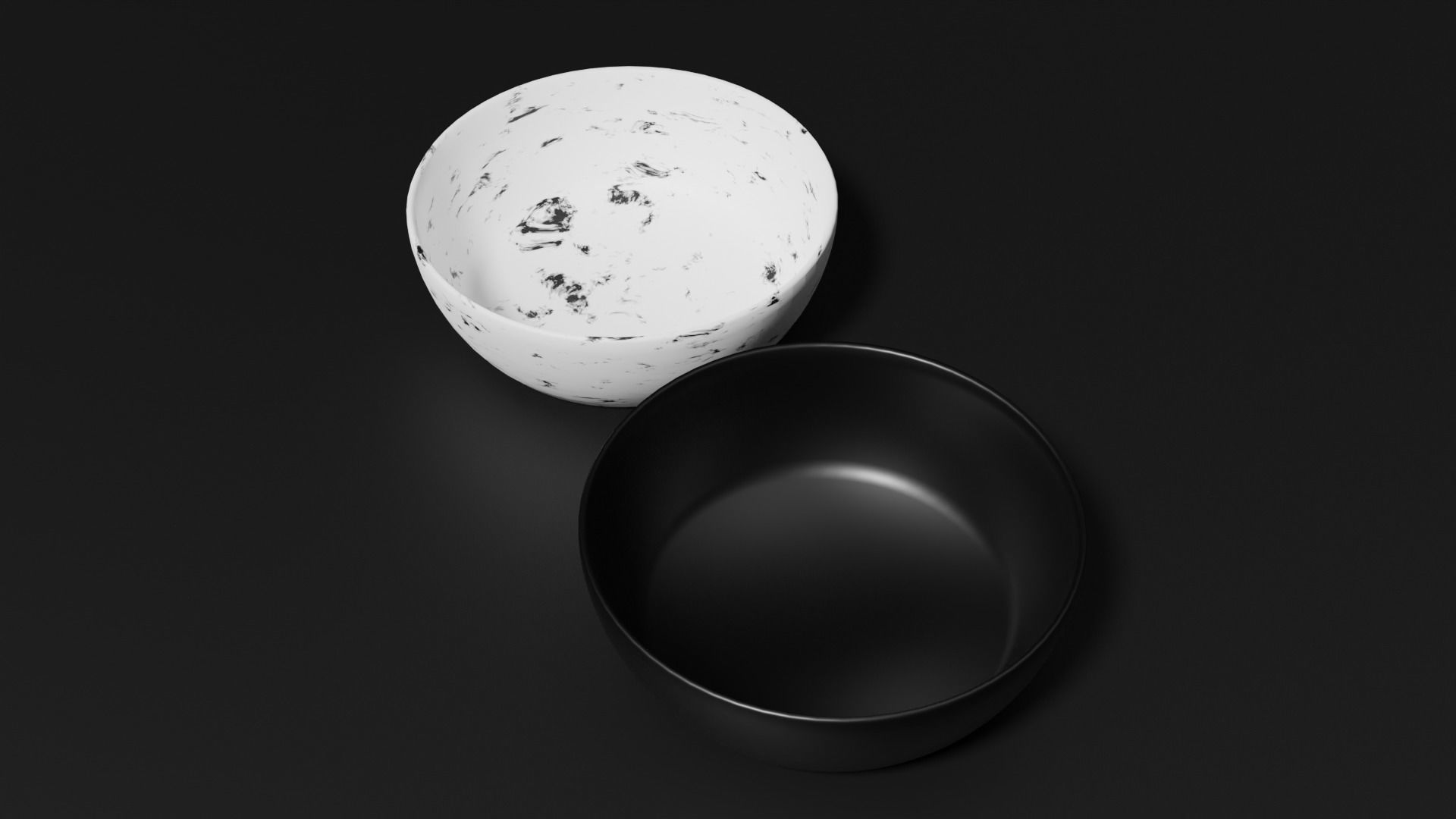 Two PBR Marble Bowls with good topology Free low-poly 3D model_1