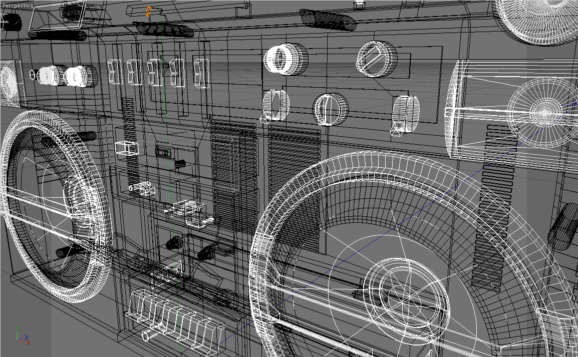 Naone Blaster TRC 931 Boom Box Low-poly 3D model_10