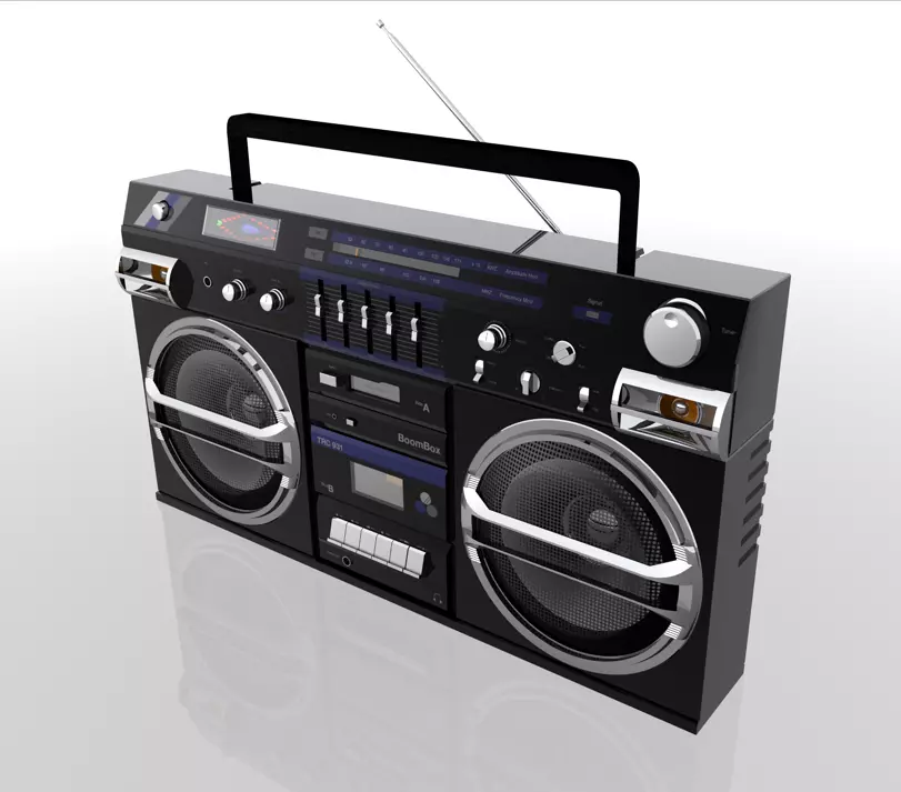 Naone Blaster TRC 931 Boom Box Low-poly 3D model_0