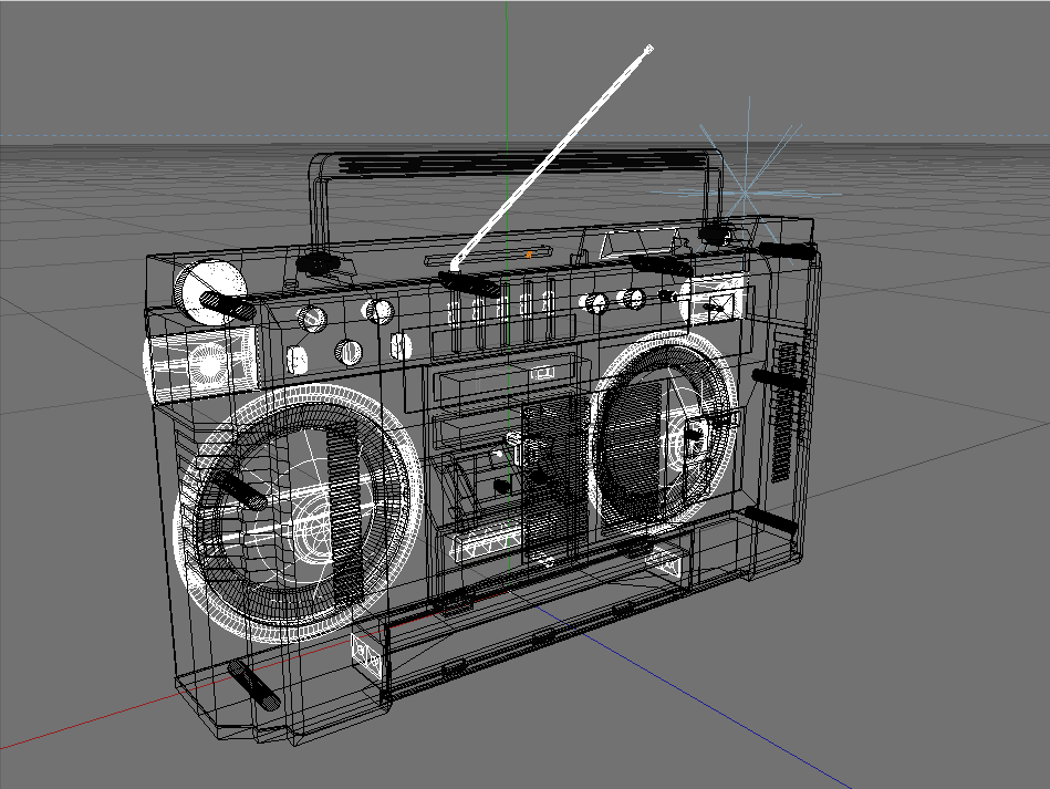 Naone Blaster TRC 931 Boom Box Low-poly 3D model_9