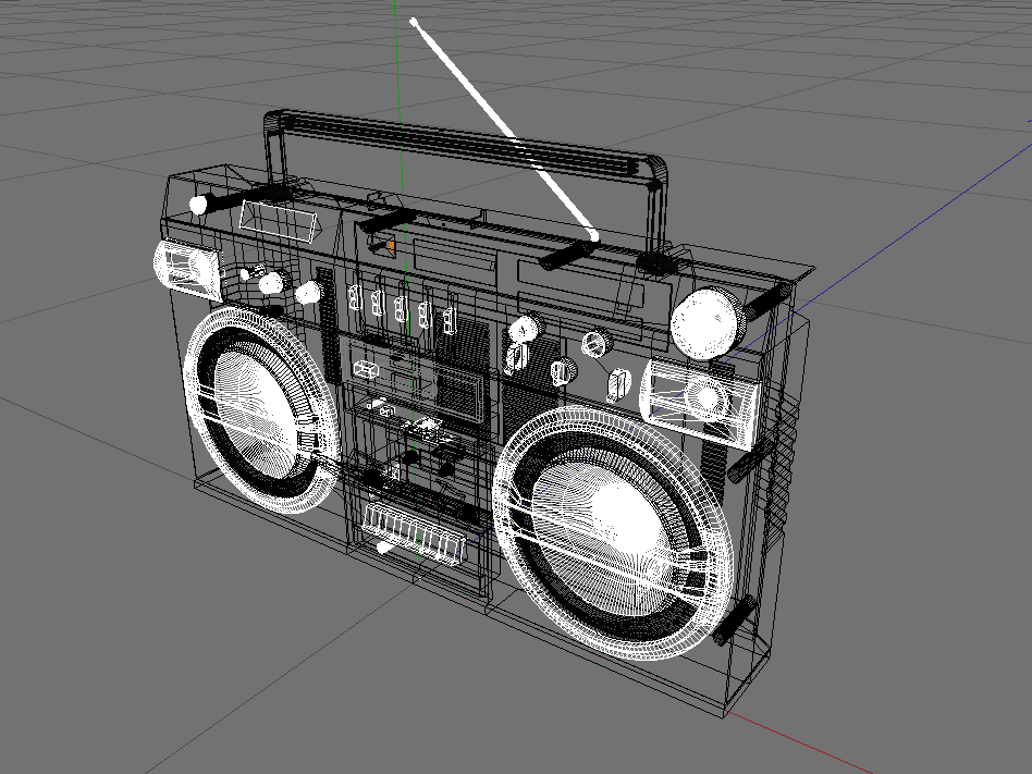 Naone Blaster TRC 931 Boom Box Low-poly 3D model_7