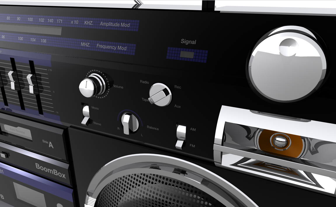 Naone Blaster TRC 931 Boom Box Low-poly 3D model_4