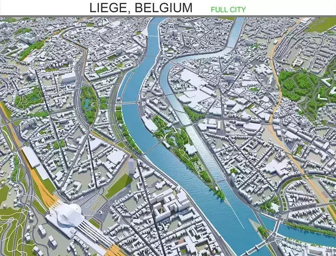 Liege City in Belgium 40km