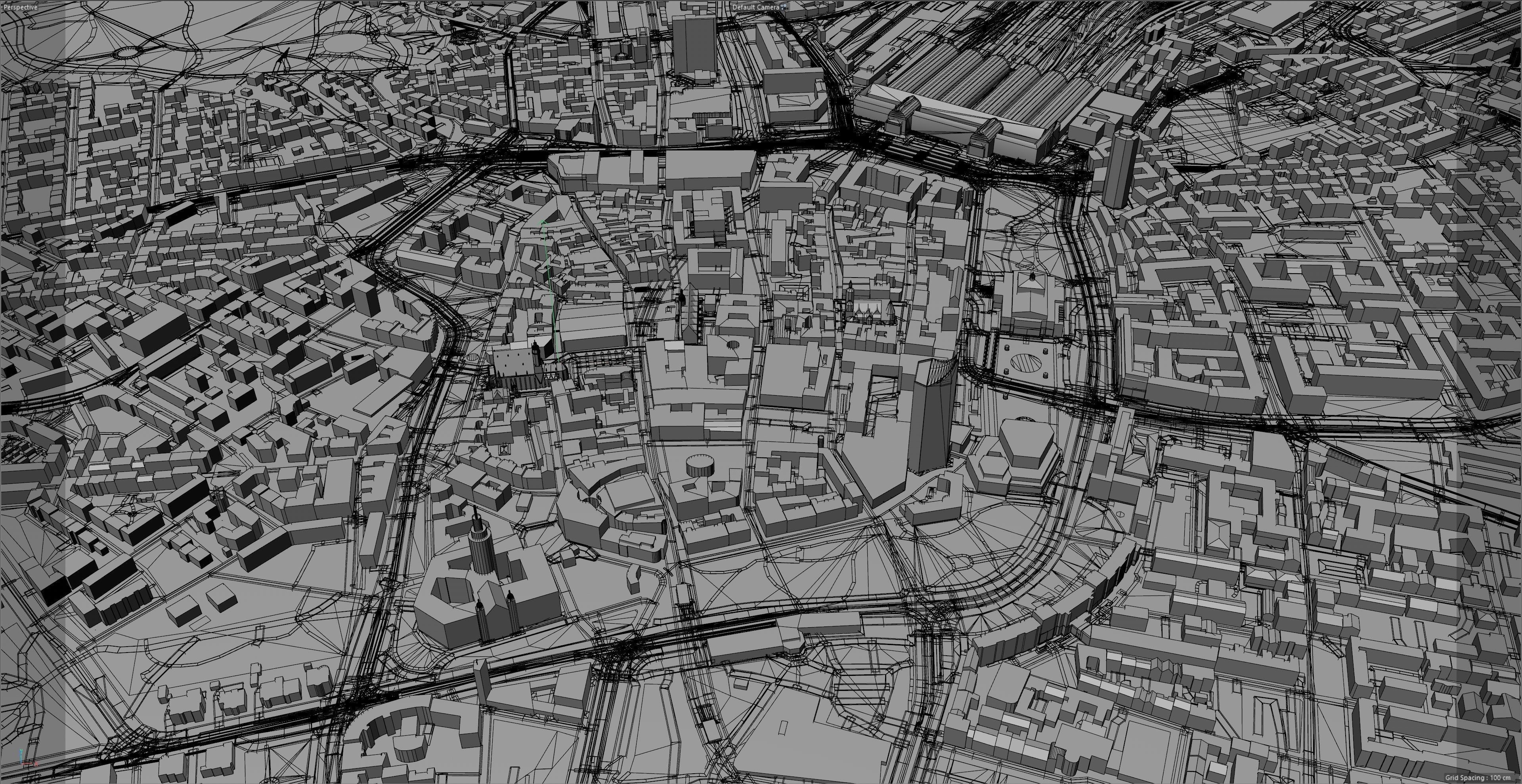 Leipzig City in Germany Low-poly 3D model_14