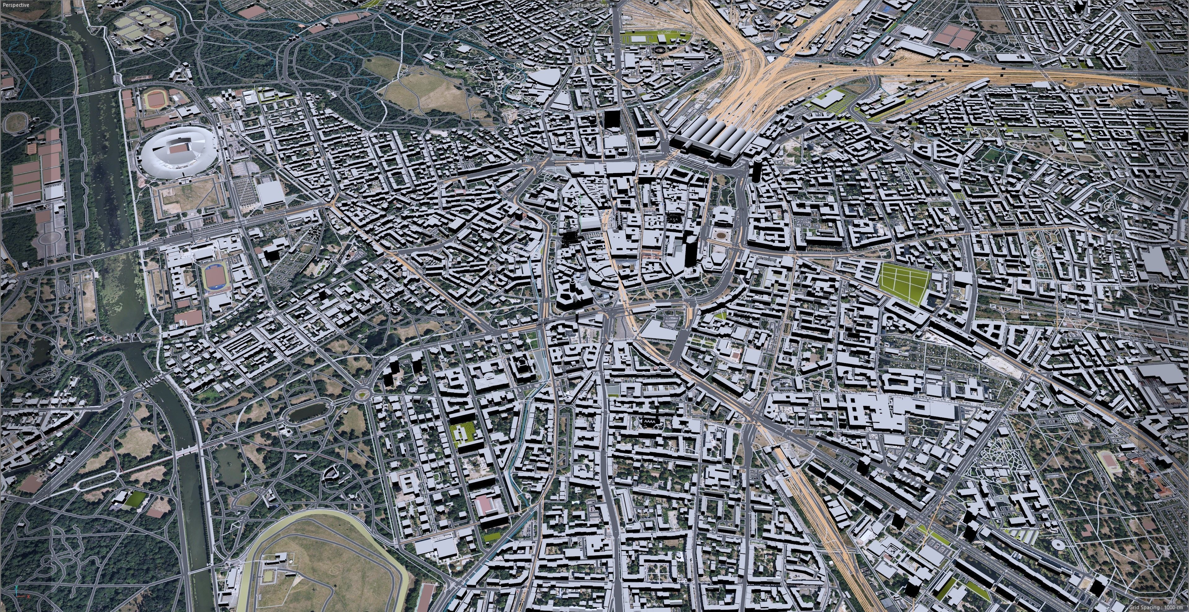 Leipzig City in Germany Low-poly 3D model_13