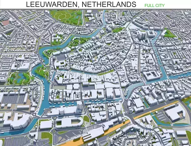 Leeuwarden City in Netherlands 40km