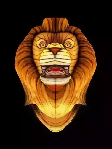 Lion head stylized