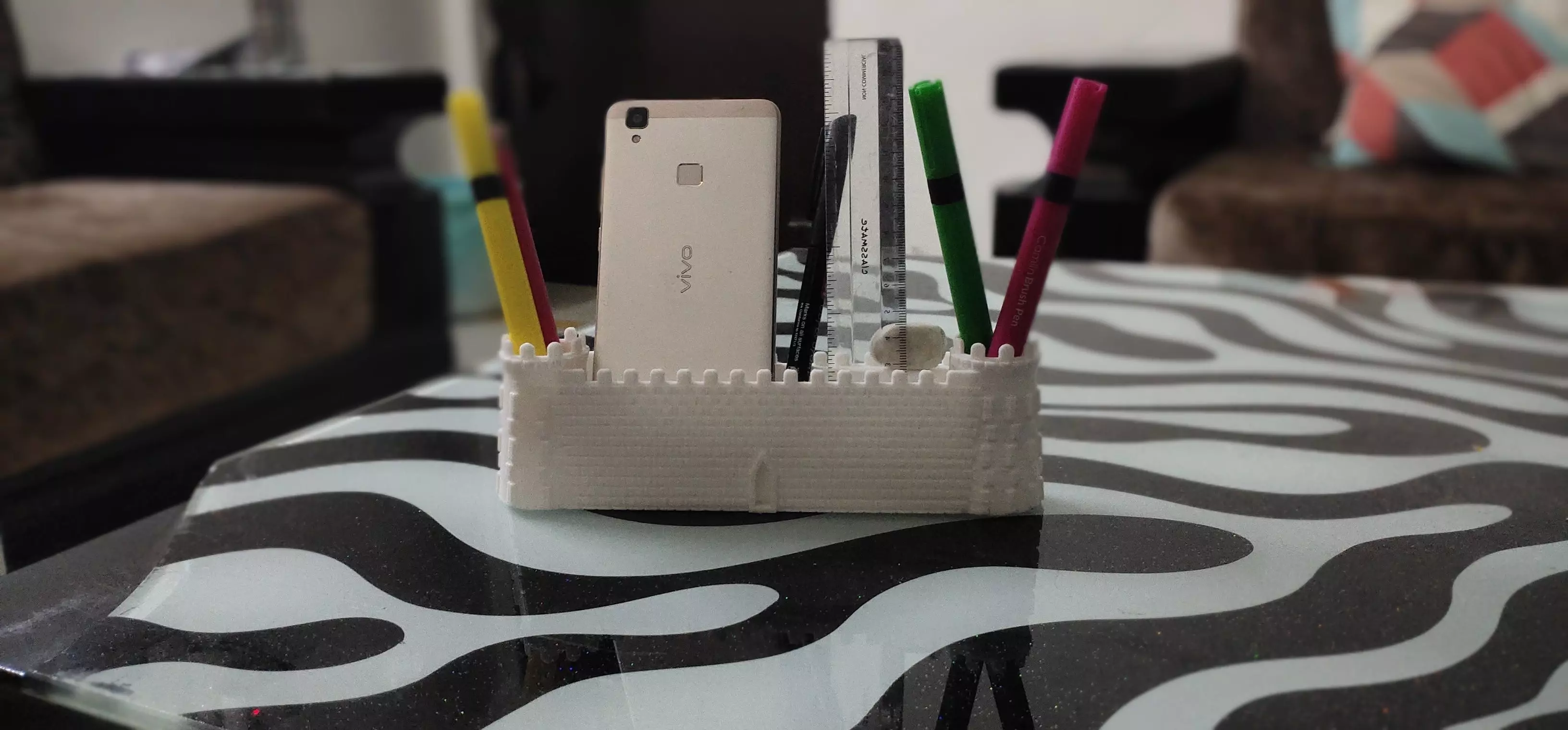 Castle gate desk pot 3D print model