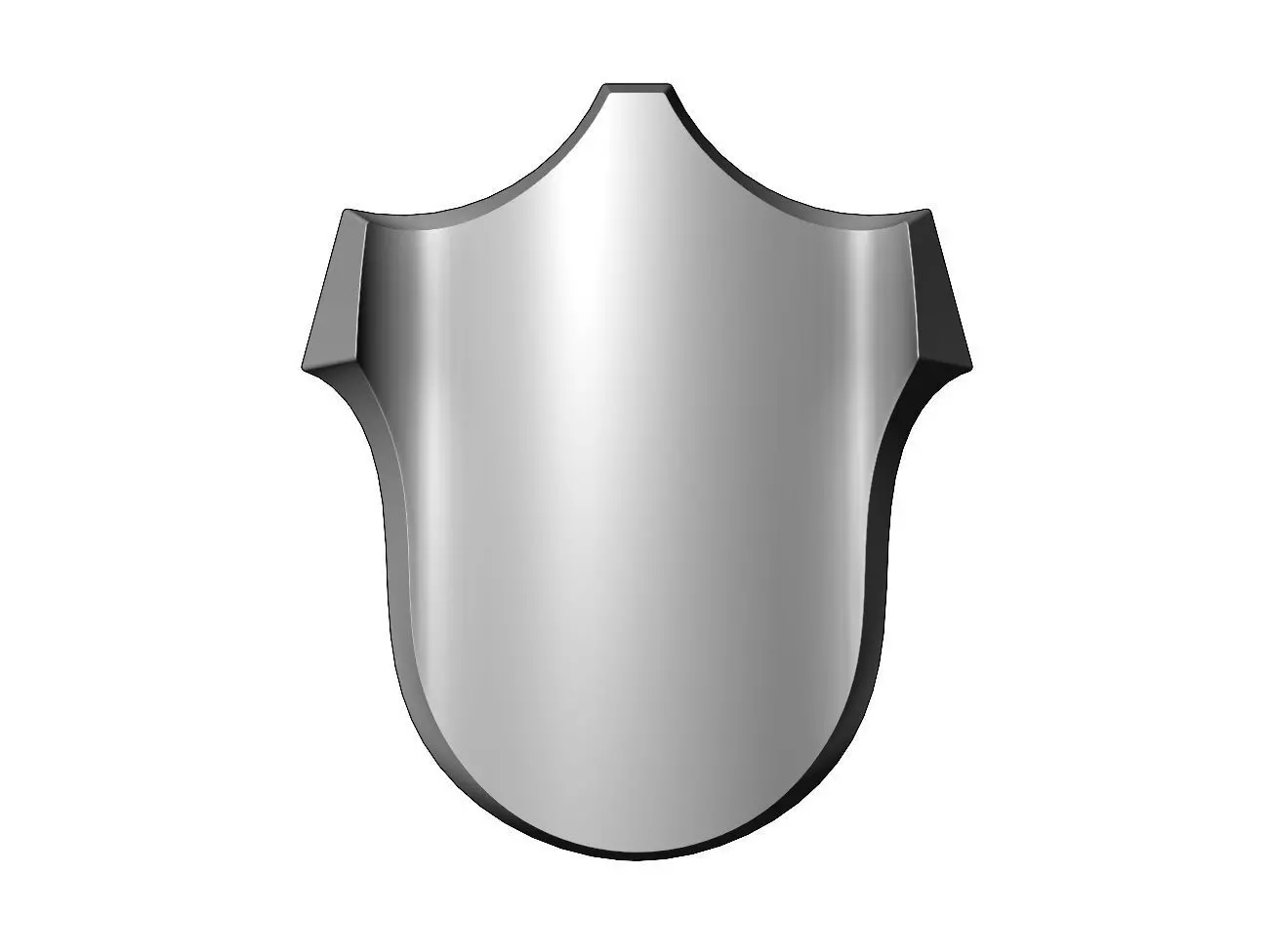Decorative Shield base relief 3D print model