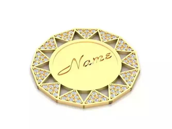 Name pendant  3D print model