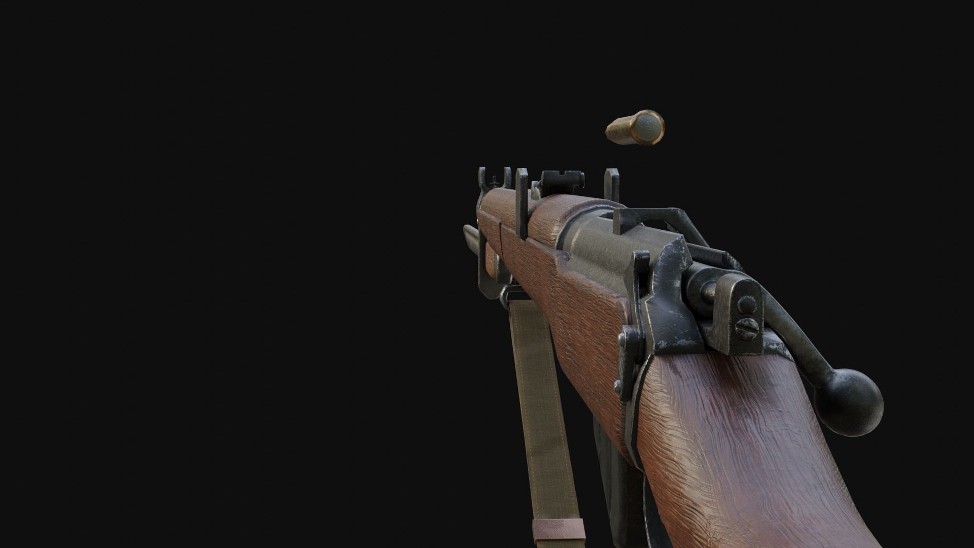 Lee Enfield MK III and Bayonet Free low-poly 3D model_9