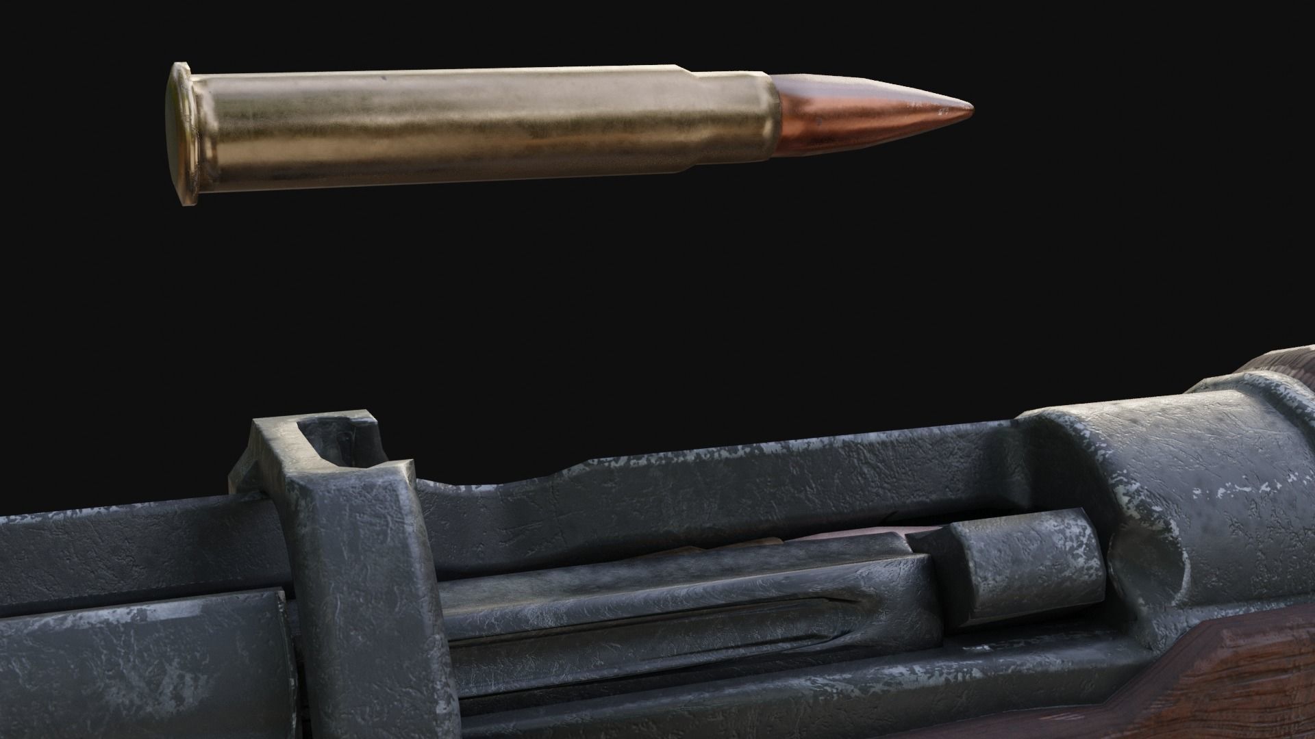 Lee Enfield MK III and Bayonet Free low-poly 3D model_4