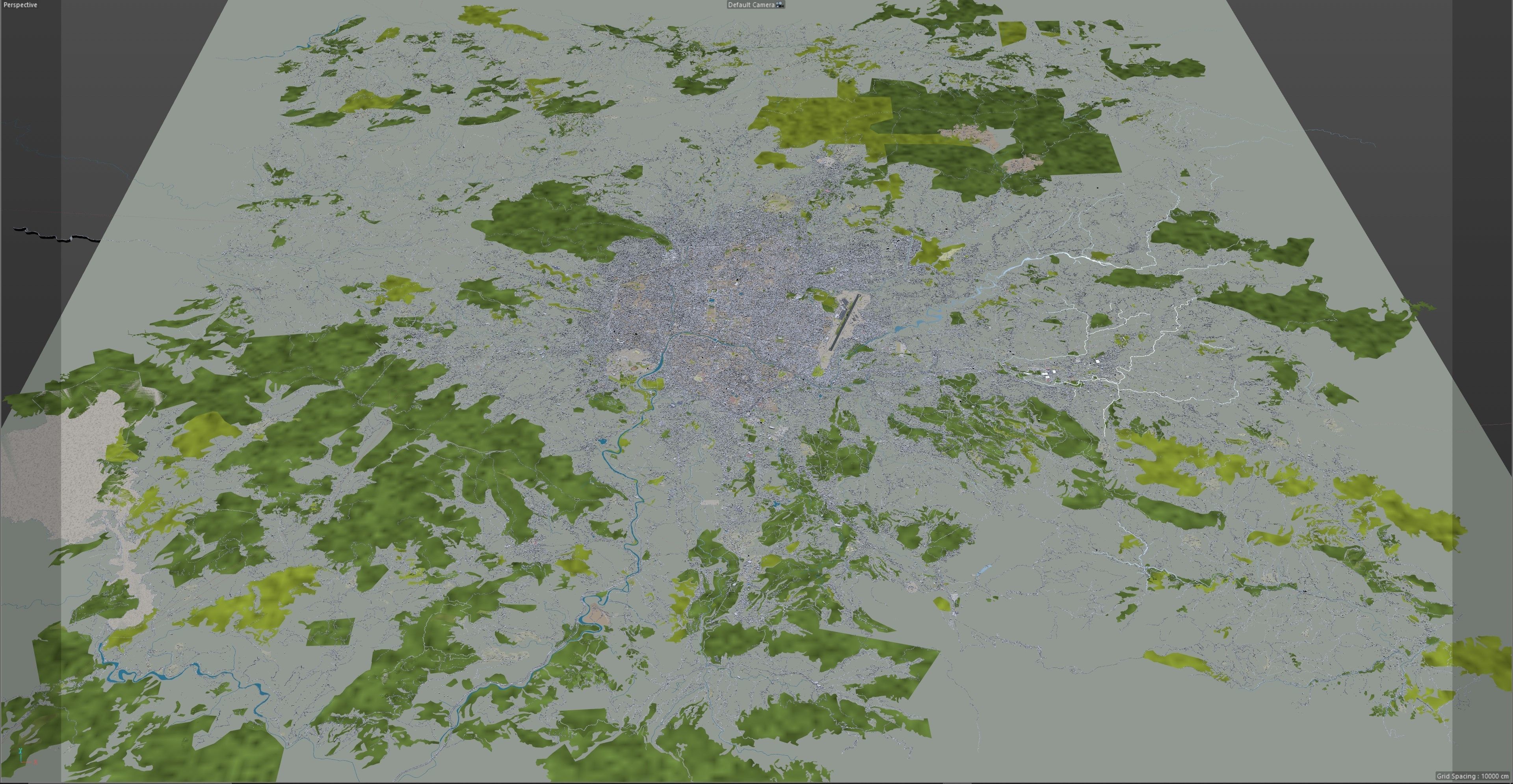 Kathmandu City in Nepal 40km Low-poly 3D model_15