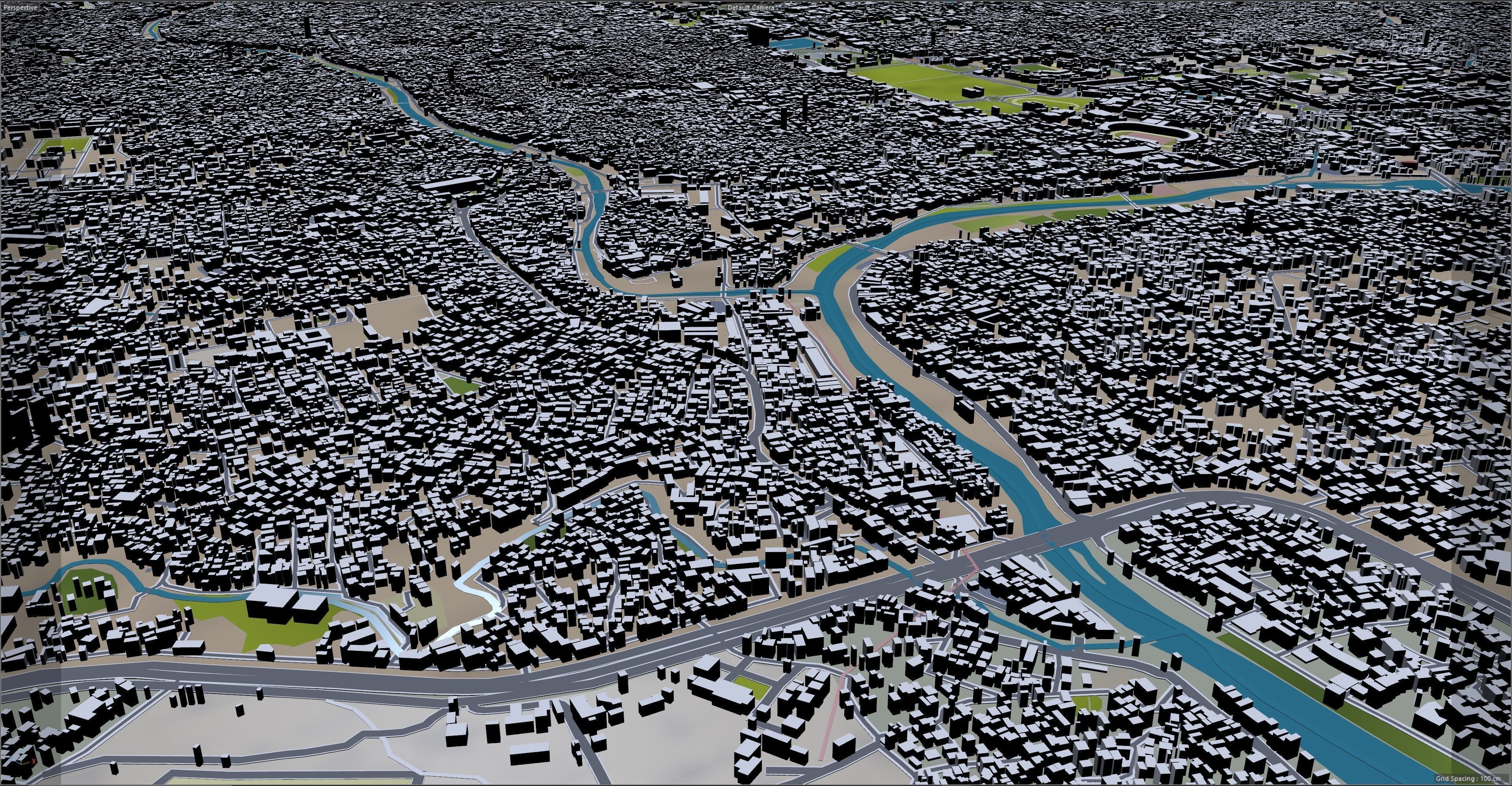 Kathmandu City in Nepal 40km Low-poly 3D model_17