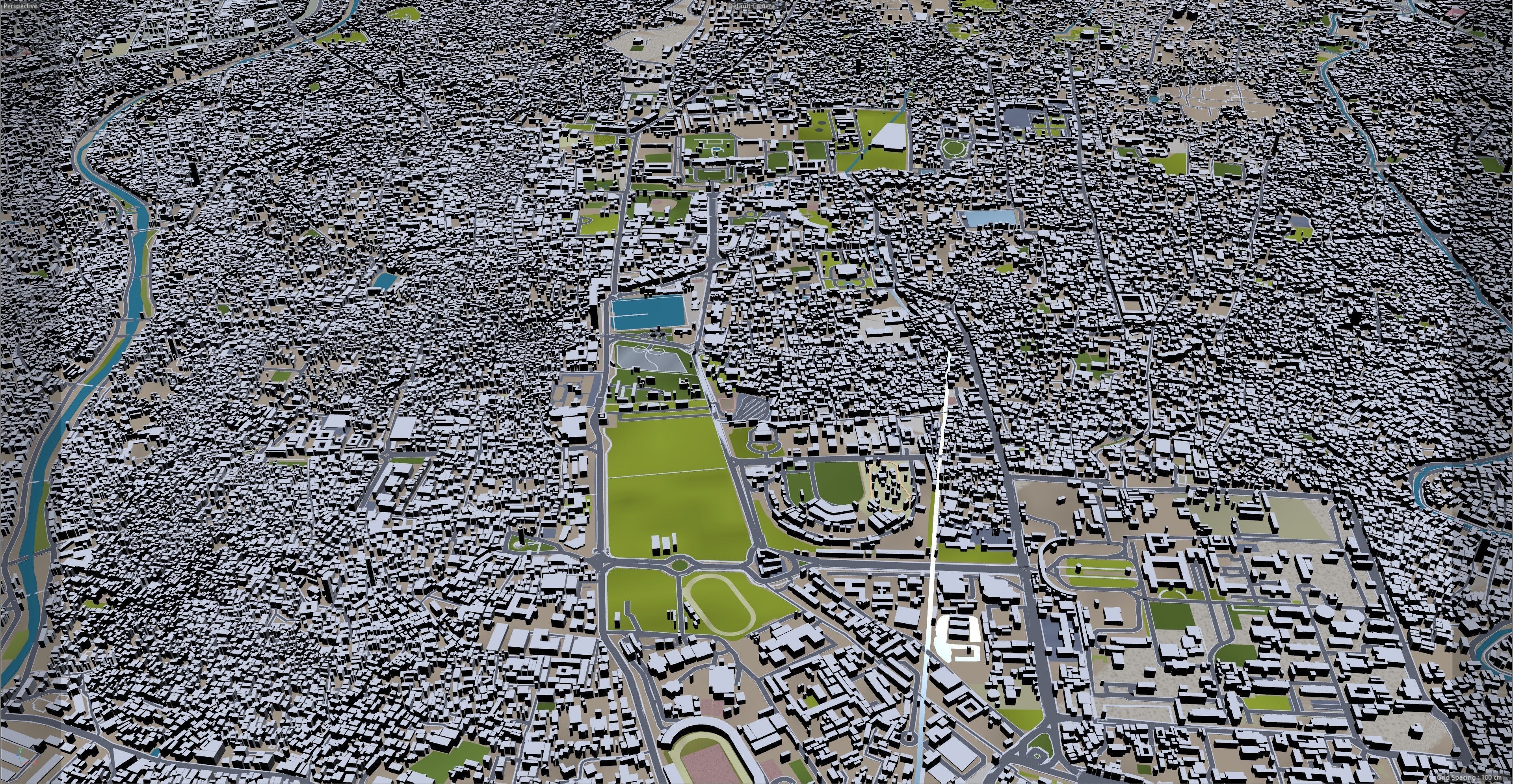 Kathmandu City in Nepal 40km Low-poly 3D model_11