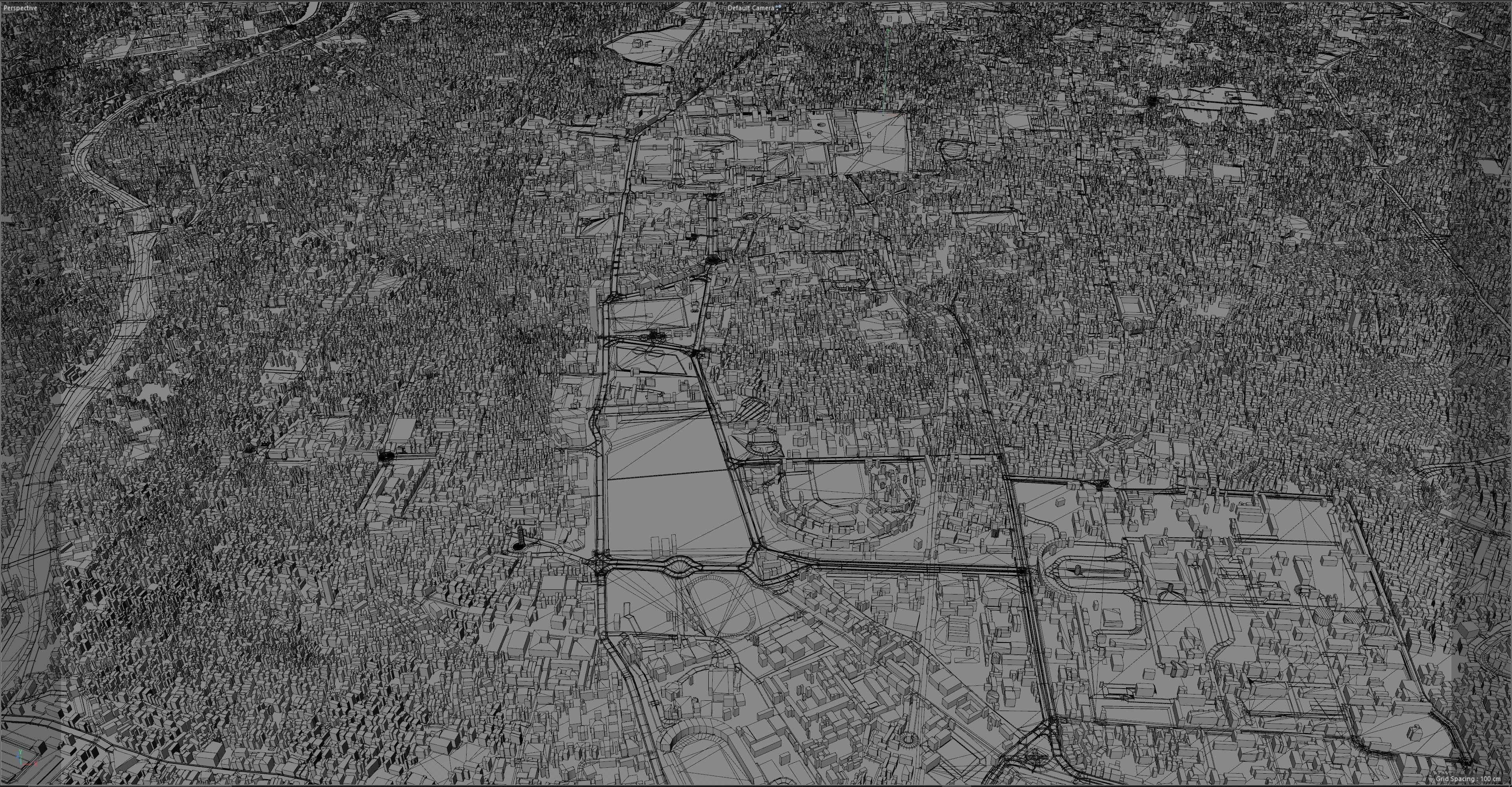 Kathmandu City in Nepal 40km Low-poly 3D model_12