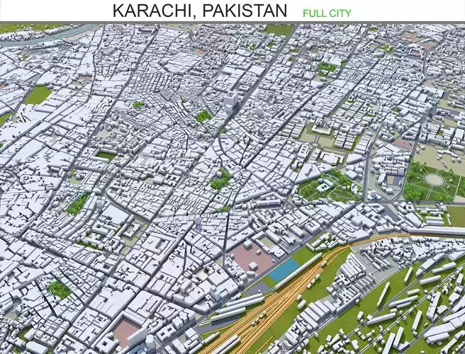 Karachi City in Pakistan 150km