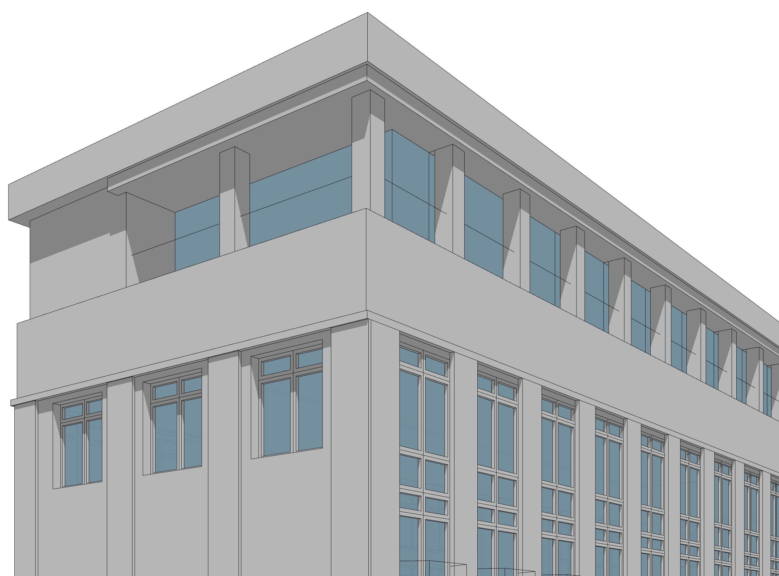 Hotel building 3D model_8