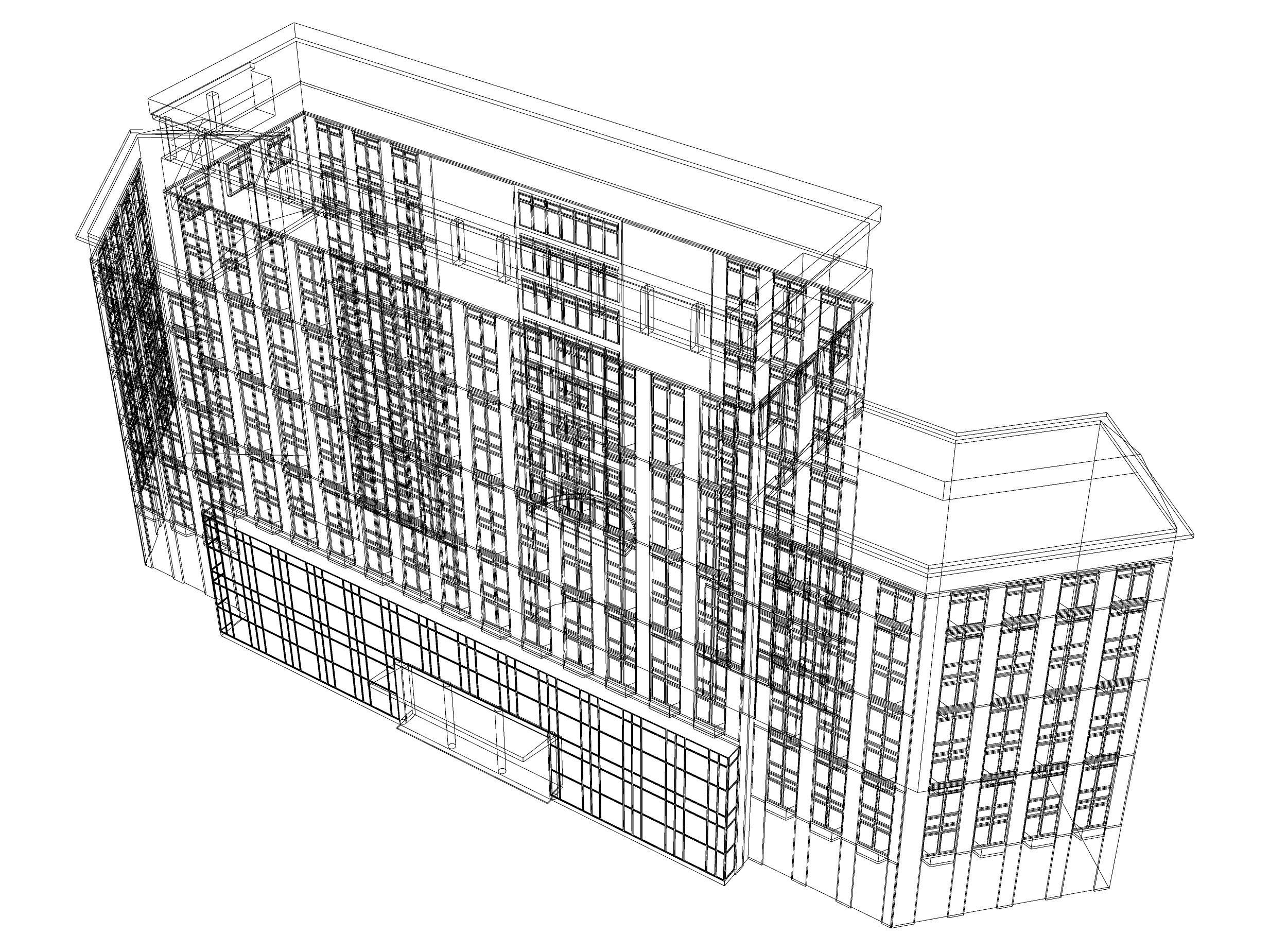 Hotel building 3D model_10