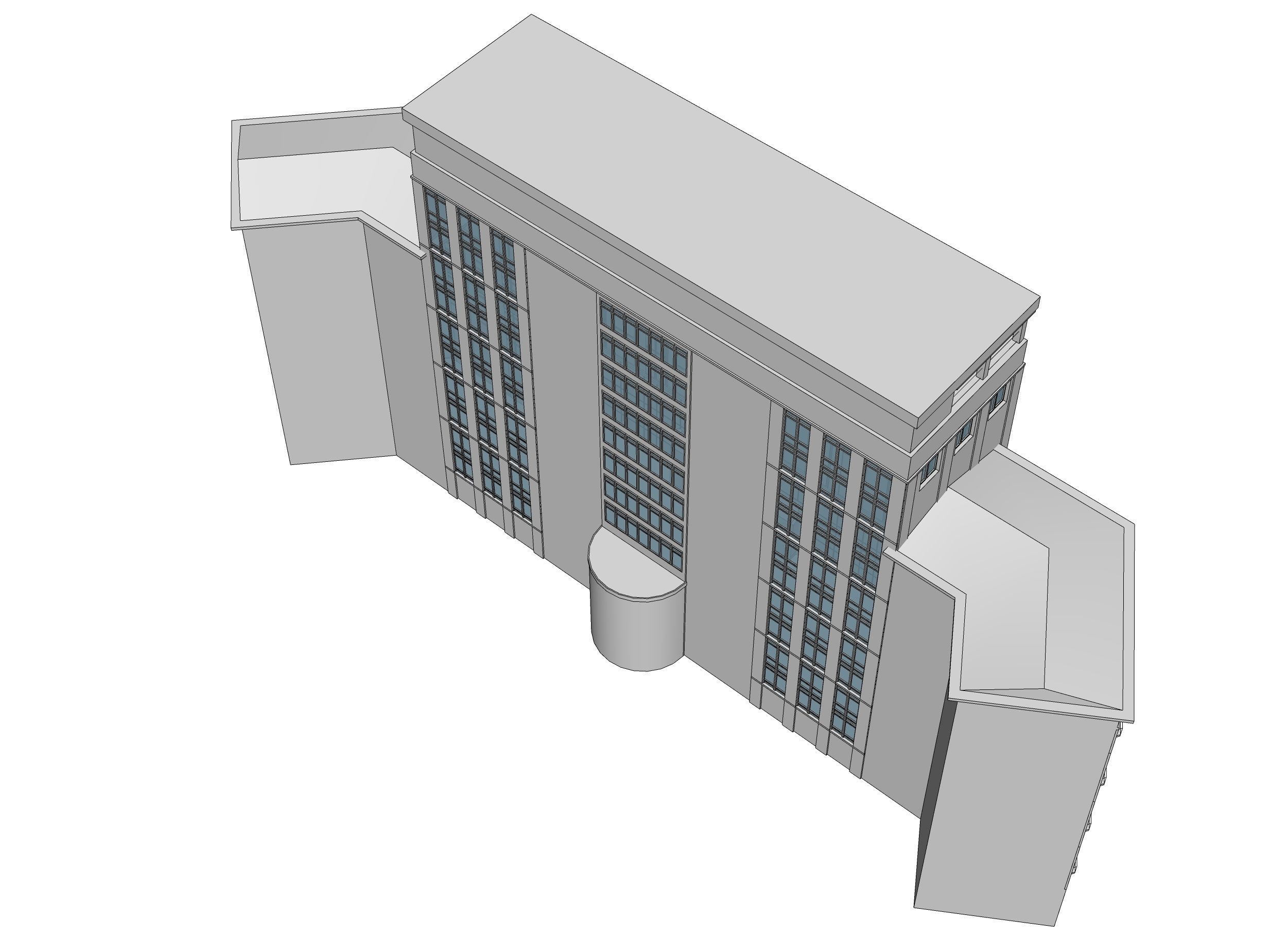 Hotel building 3D model_12