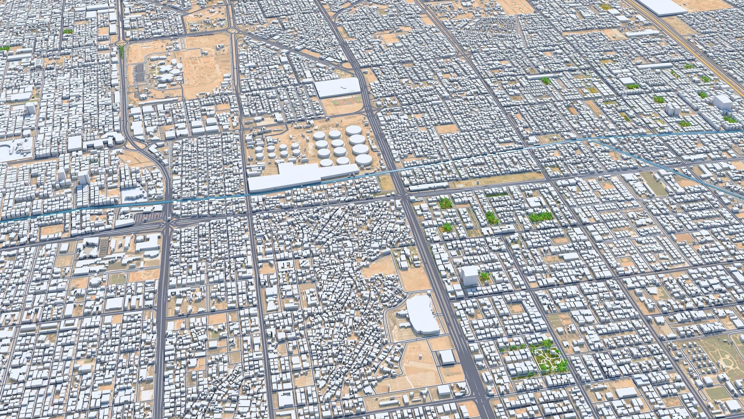 Jeddah Full City in Saudi Arabia Low-poly 3D model_6