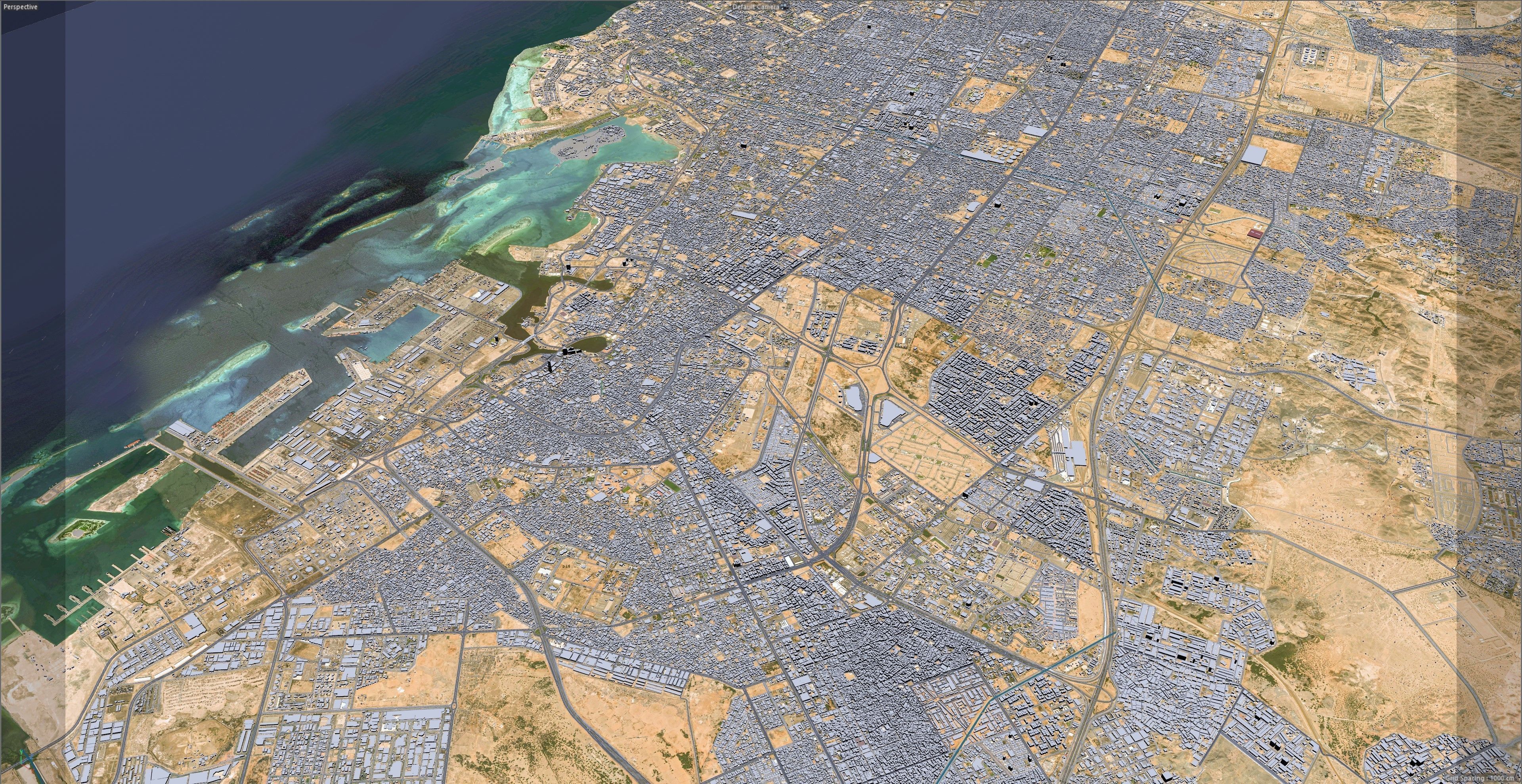 Jeddah Full City in Saudi Arabia Low-poly 3D model_19