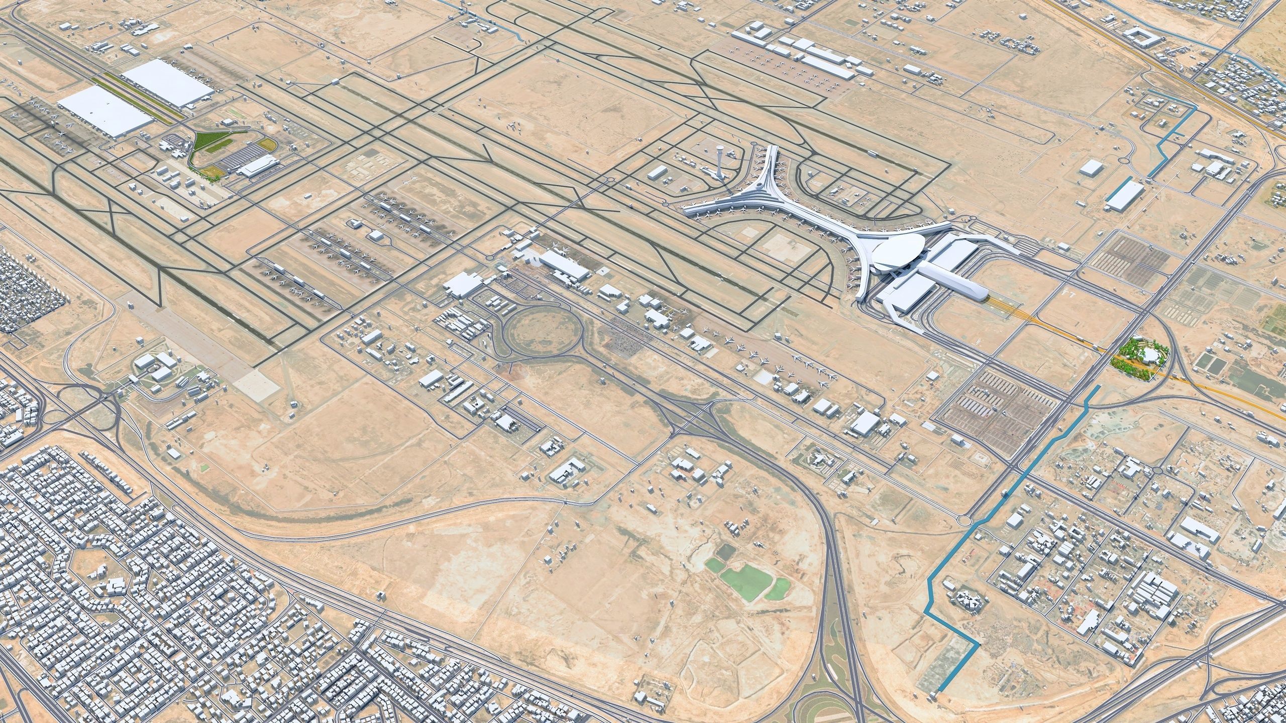 Jeddah Full City in Saudi Arabia Low-poly 3D model_8