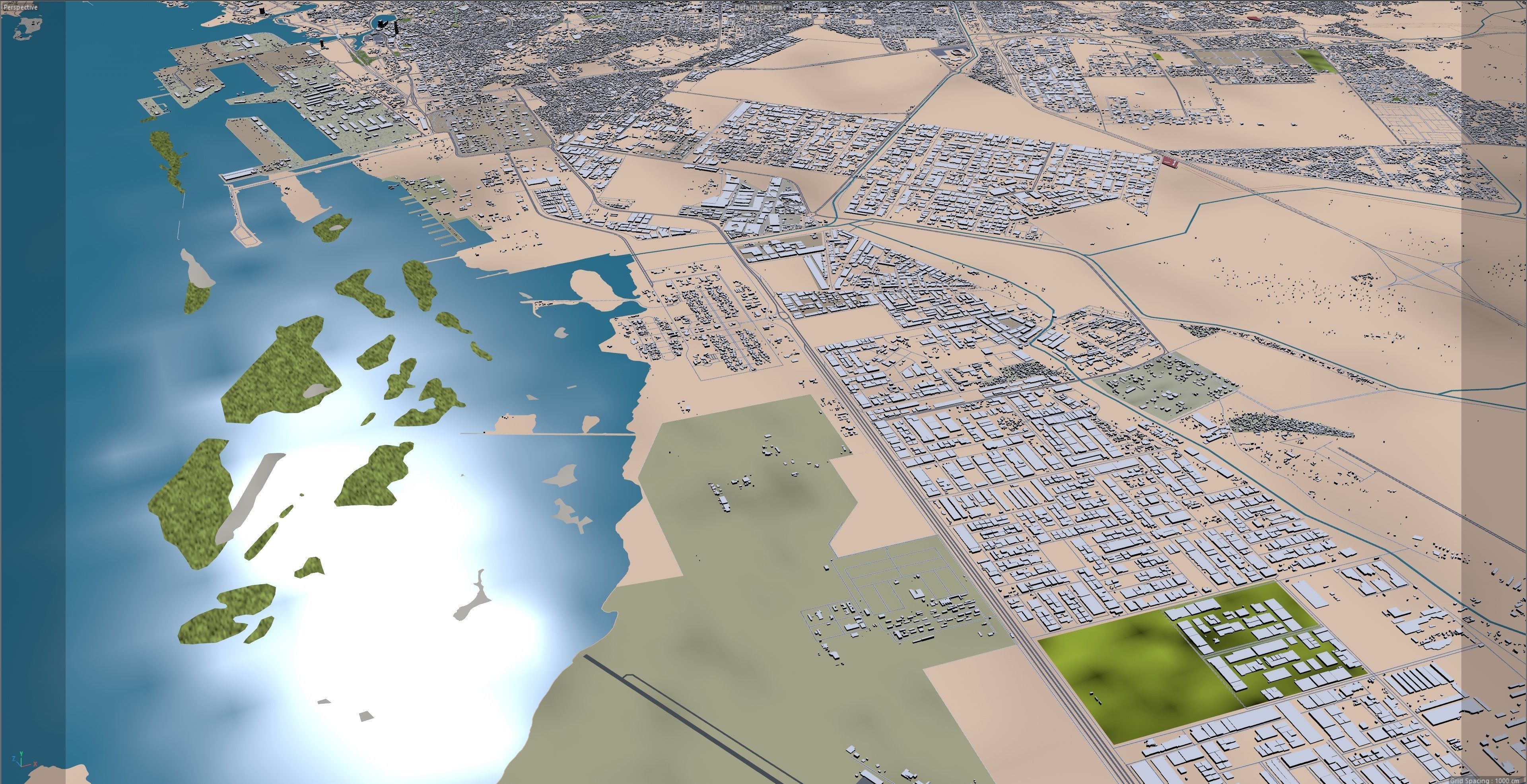 Jeddah Full City in Saudi Arabia Low-poly 3D model_22