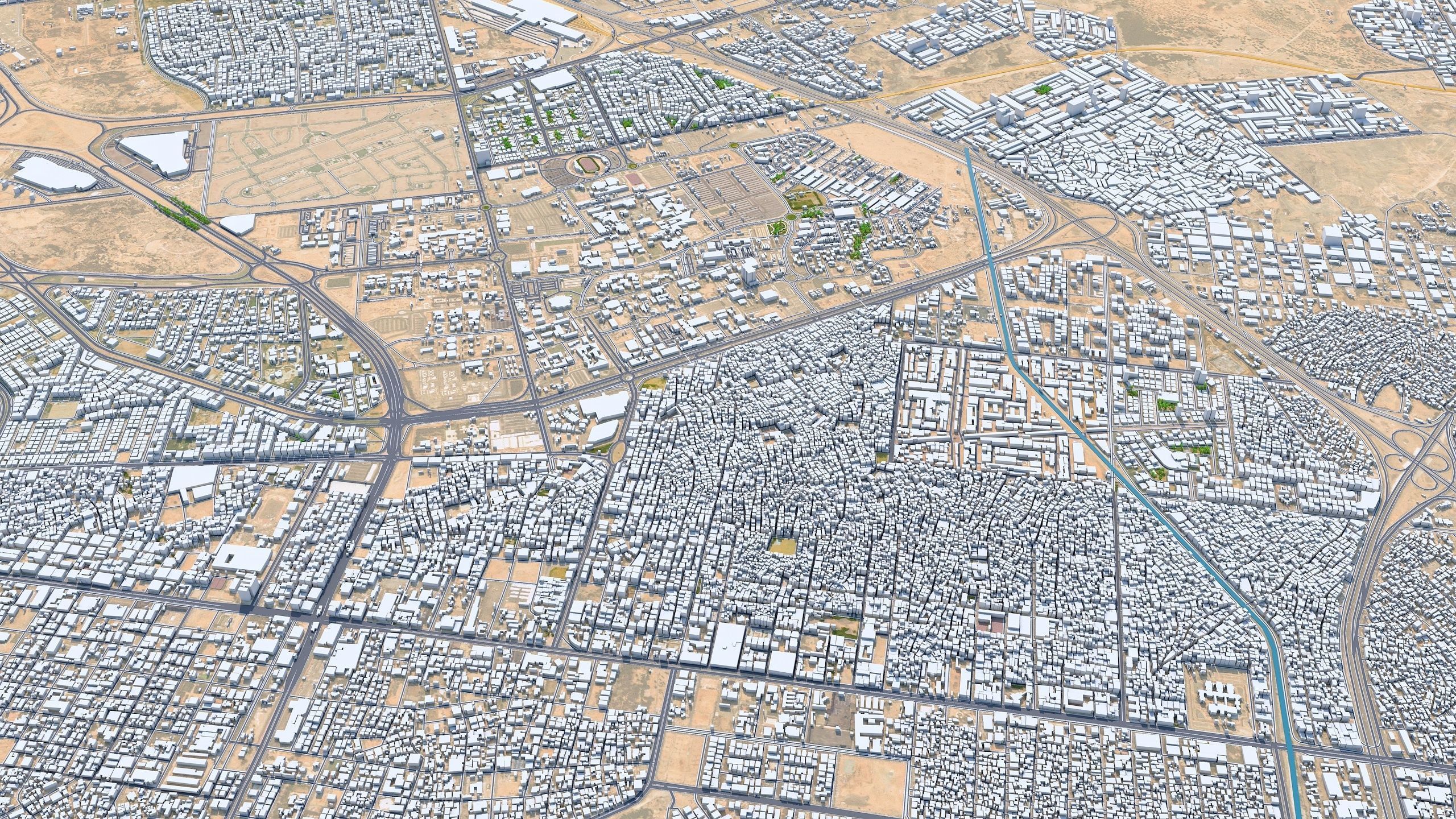 Jeddah Full City in Saudi Arabia Low-poly 3D model_5
