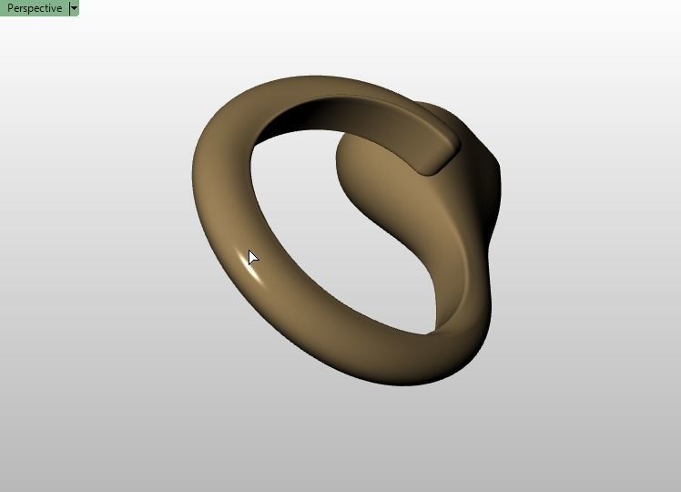 pear emerald rin 3D print model_5