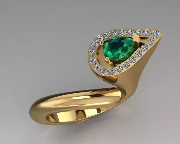 pear emerald rin