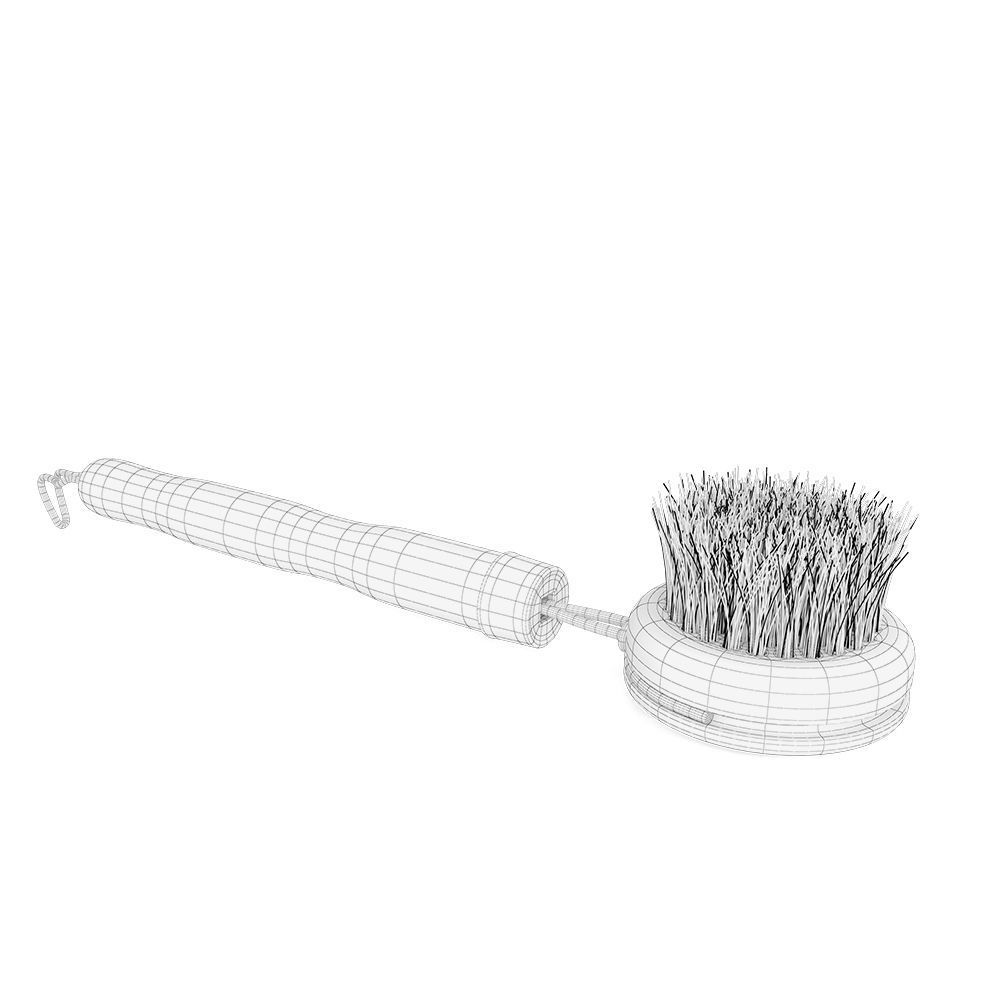 Wooden Dish Brush 3D model_6