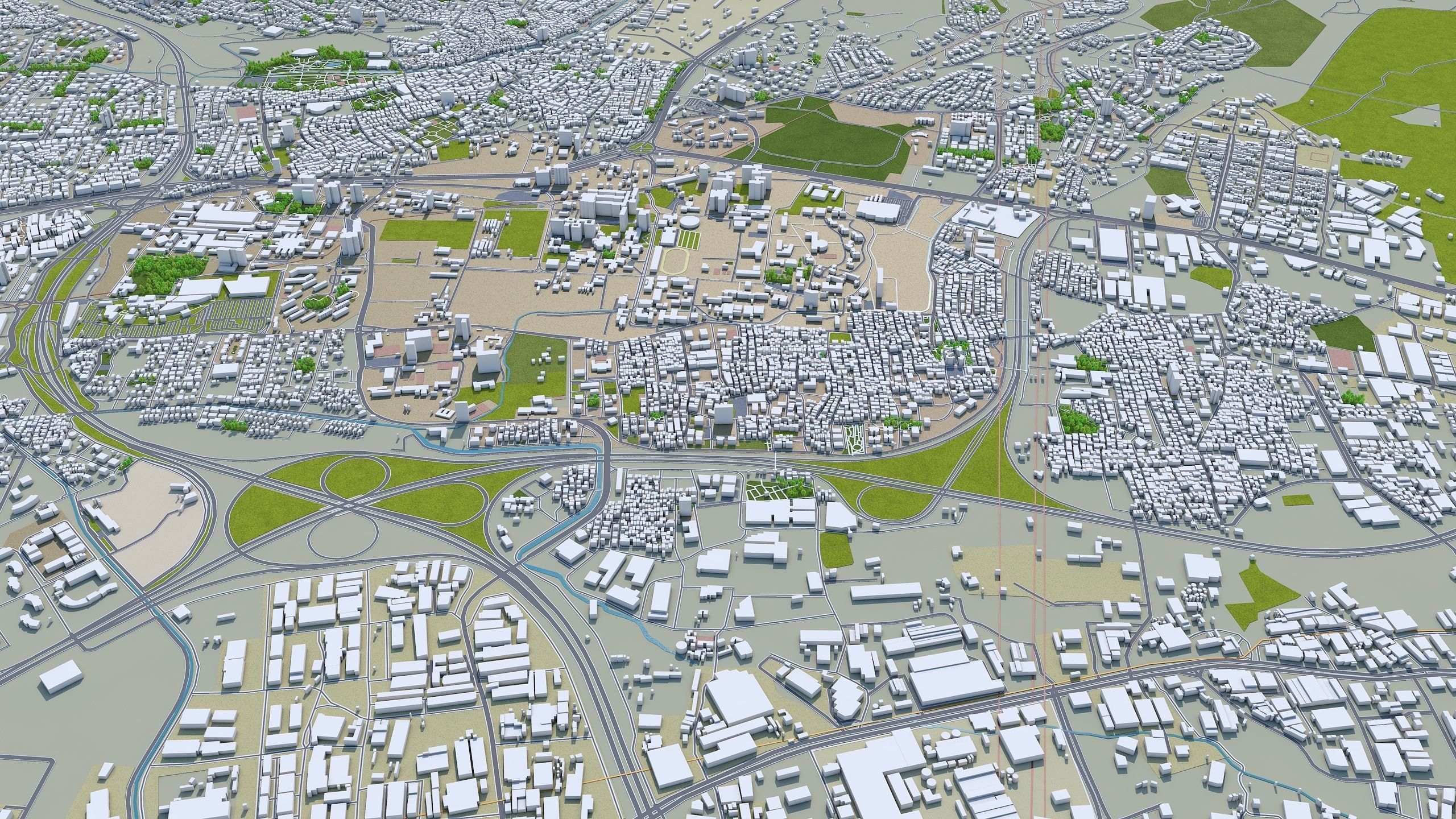 Izmir City in Turkey Low-poly 3D model_8