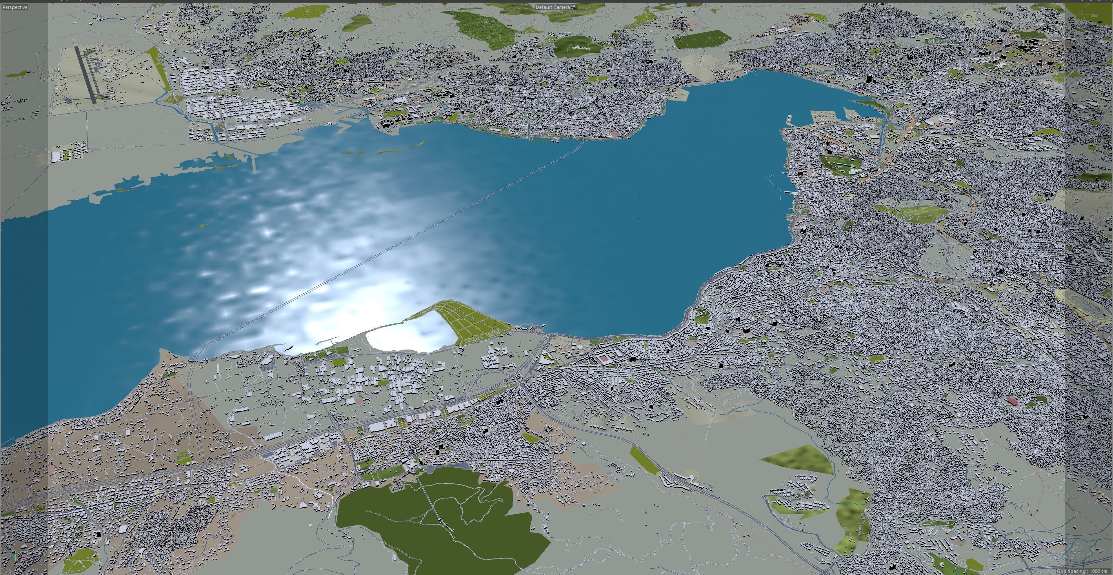 Izmir City in Turkey Low-poly 3D model_19