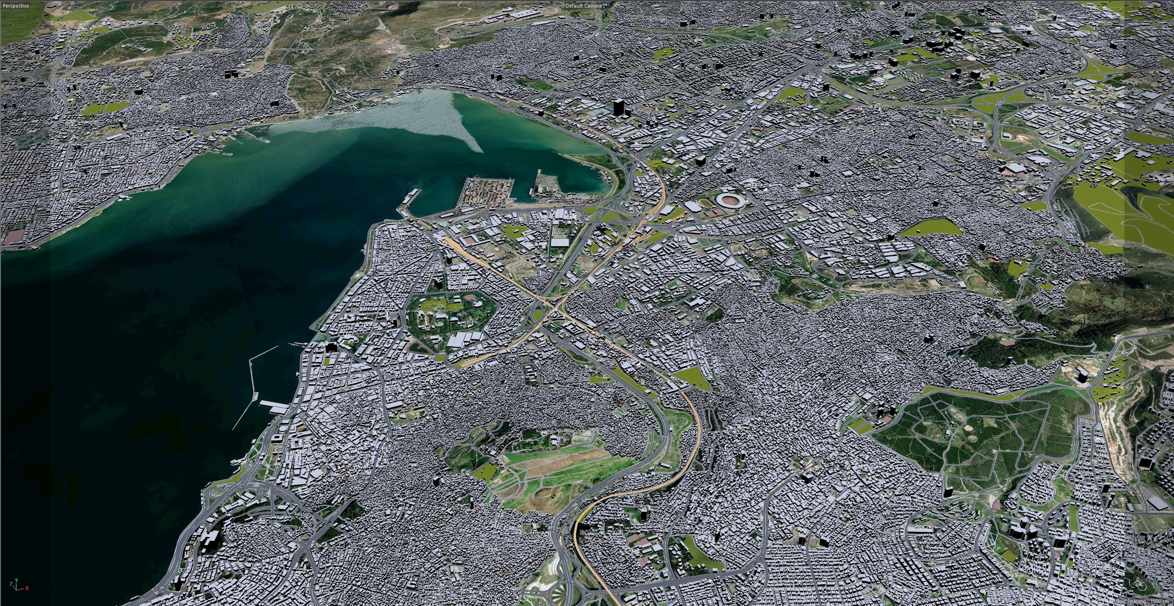 Izmir City in Turkey Low-poly 3D model_16