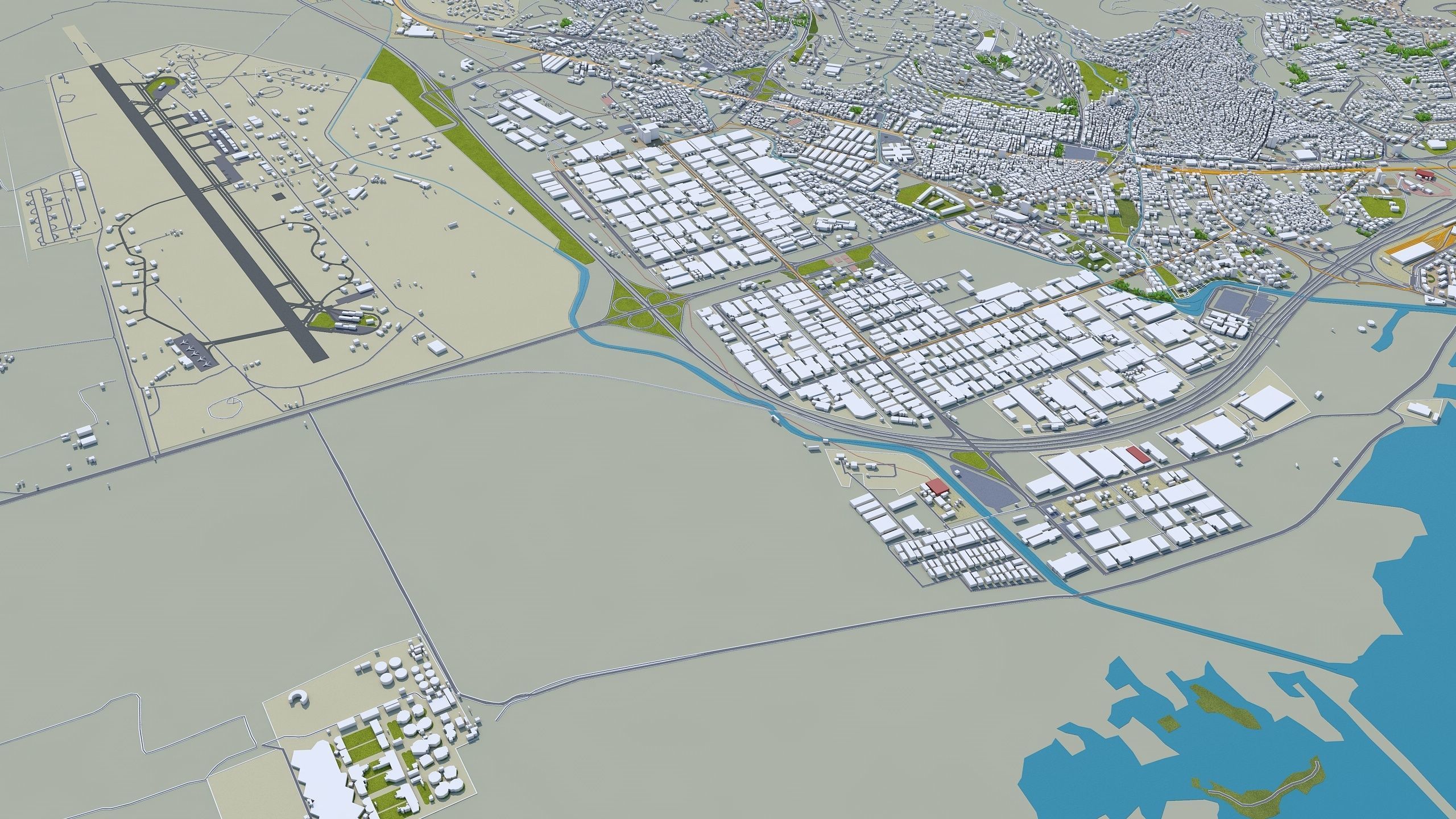 Izmir City in Turkey Low-poly 3D model_14