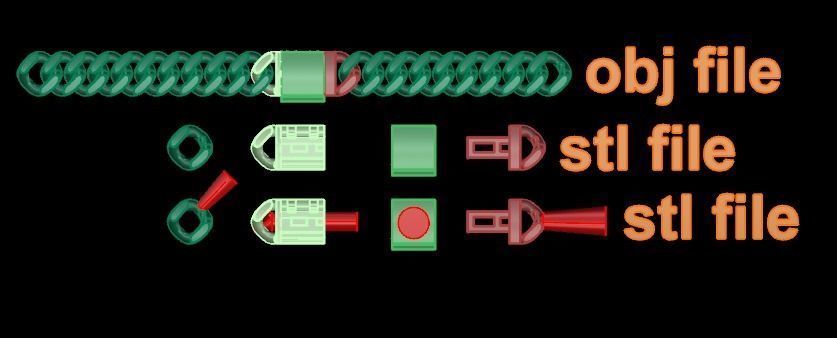 Cuban Chain Bracelet Necklace Link SIZE 6MM Width 3D print model_5