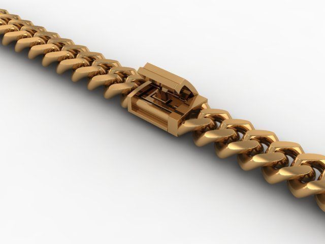 Cuban Chain Bracelet Necklace Link SIZE 6MM Width 3D print model_1