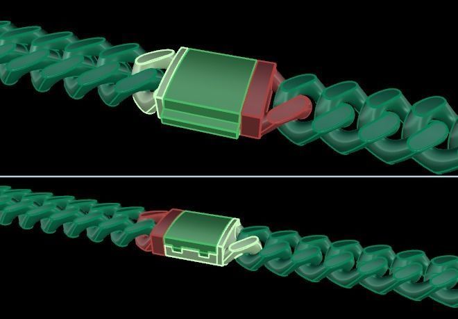 Cuban Chain Bracelet Necklace Link SIZE 6MM Width 3D print model_4