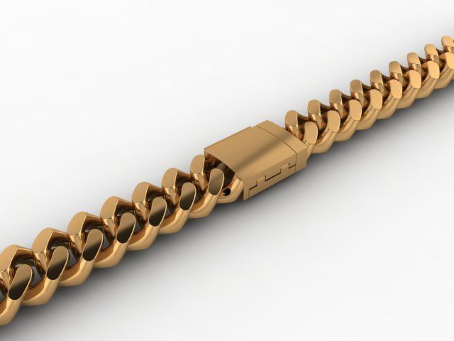 Cuban Chain Bracelet Necklace Link SIZE 6MM Width 3D print model_3