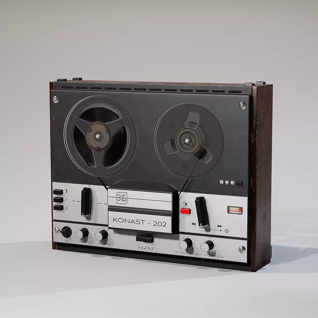 Reel to Reel Recorder Low-poly 3D model
