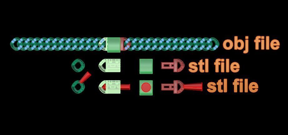 Cuban Diamond Chain Bracelet Necklace Link SIZE 6MM Width 3D print model_4